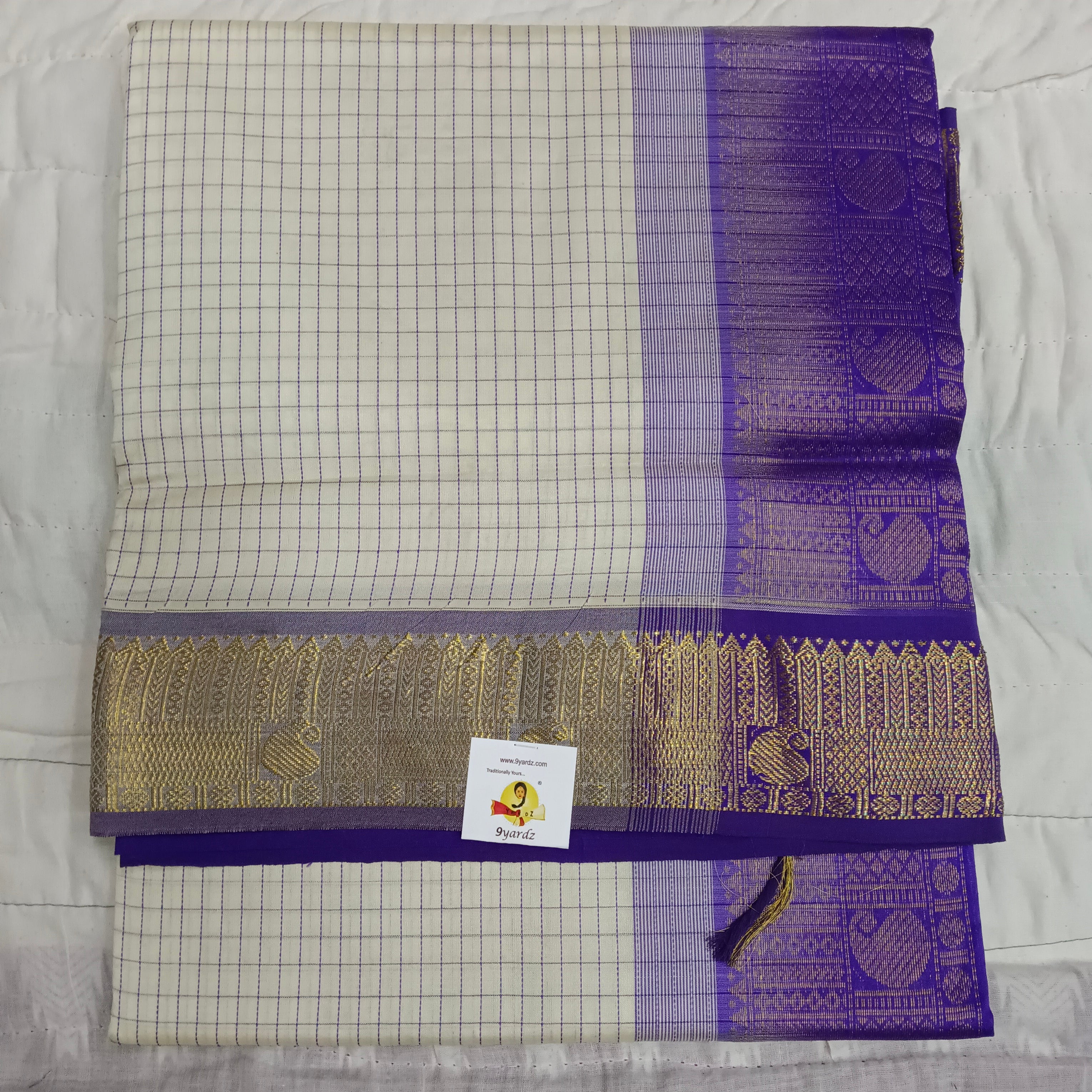 Semi silk Thread Checked 6Yards