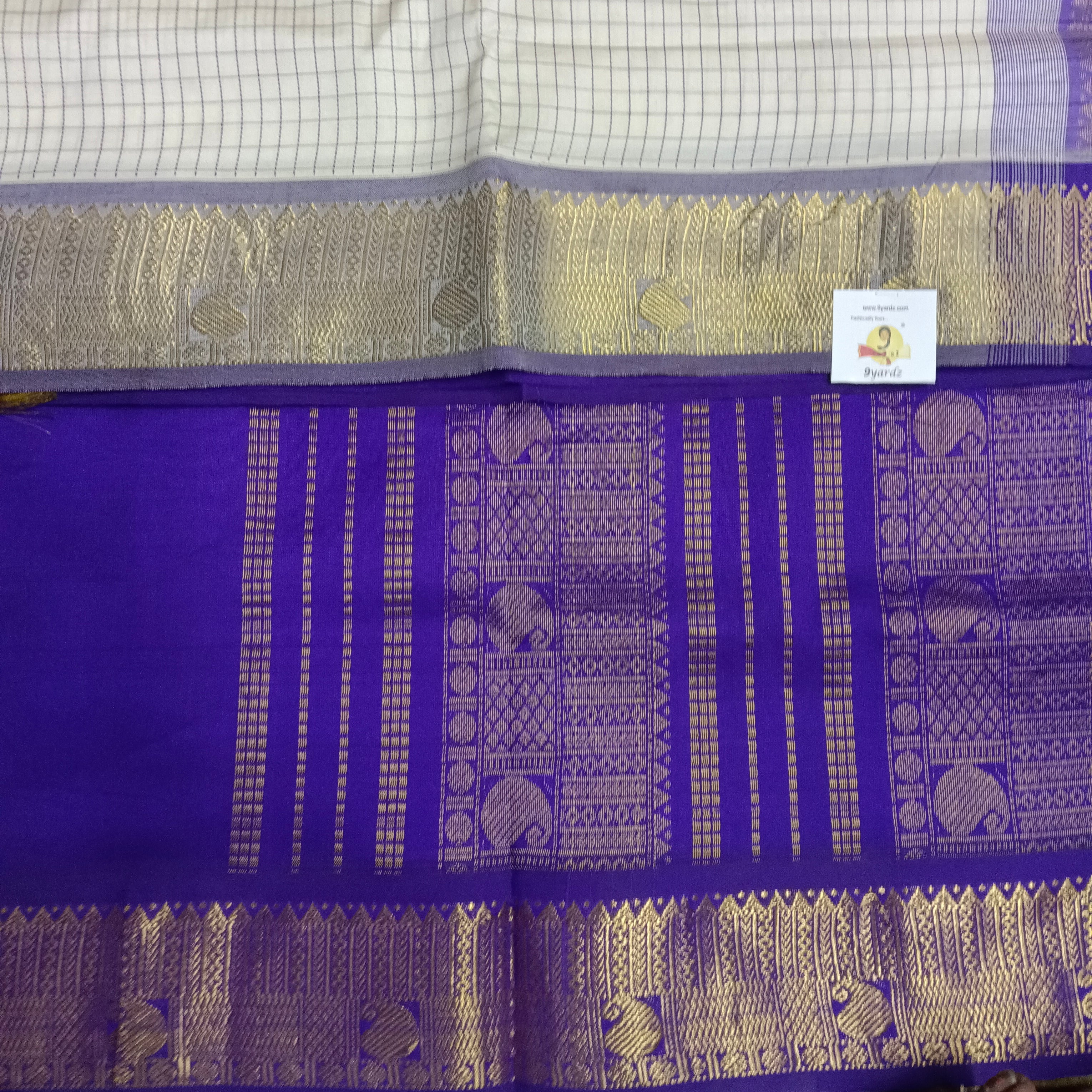 Semi silk Thread Checked 6Yards