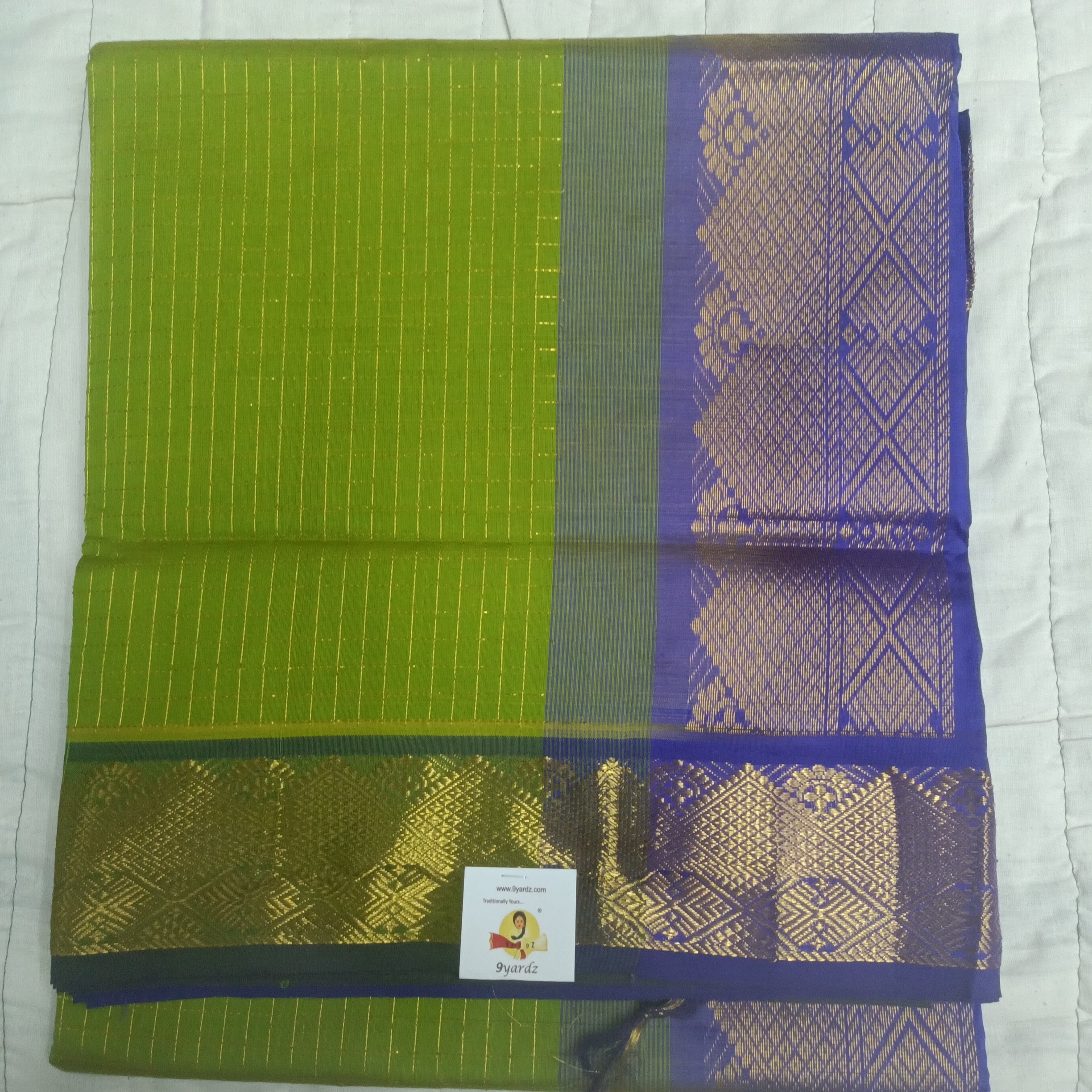 Semi silk Zari Checked 6Yards