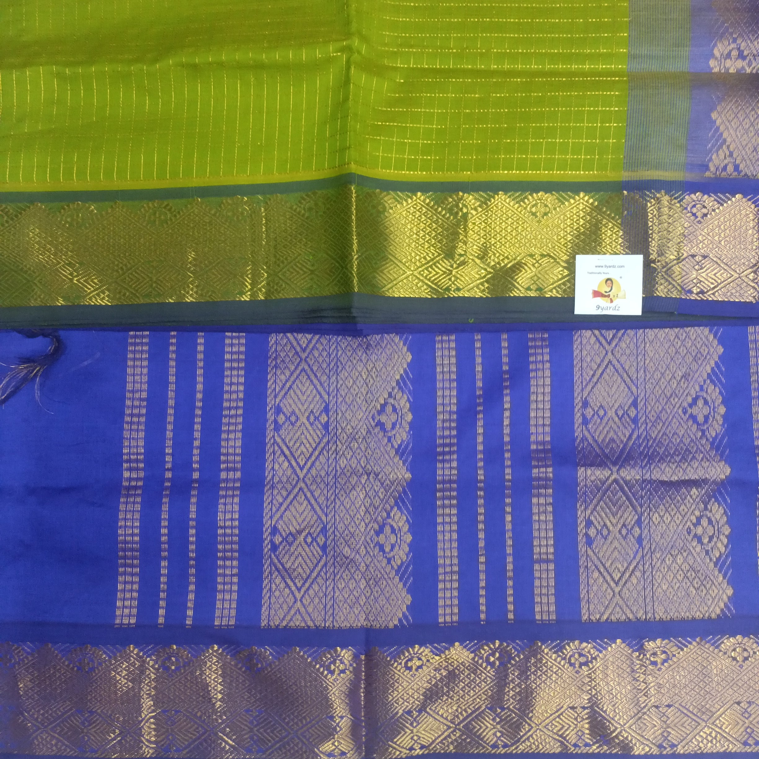 Semi silk Zari Checked 6Yards