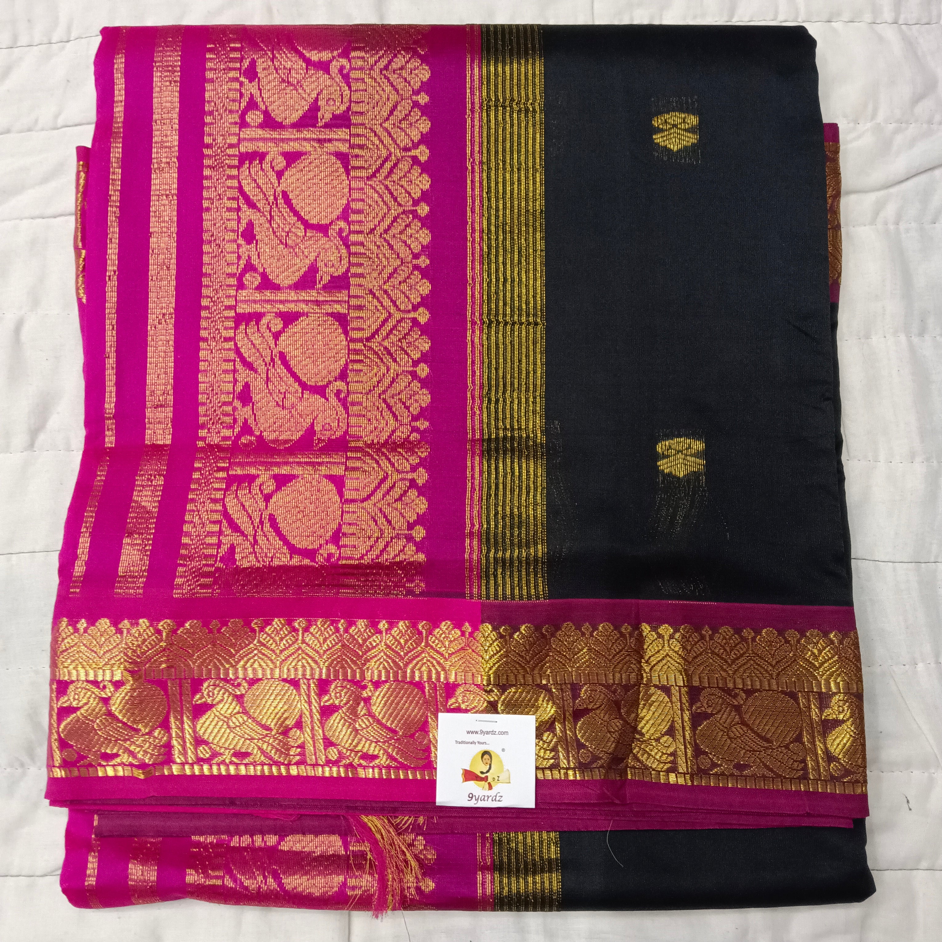 Semi silk Zari Checked 6Yards