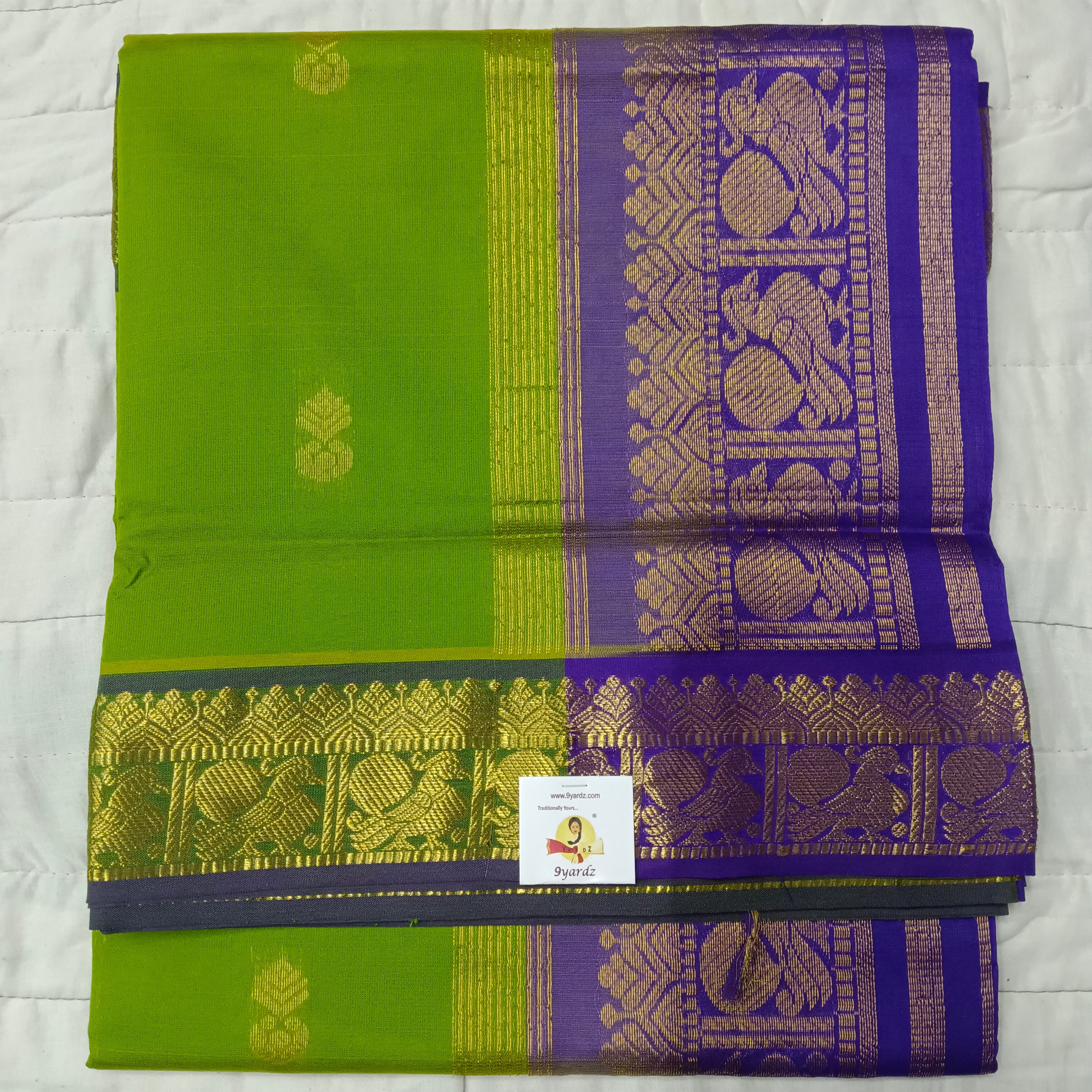 Semi silk Zari Checked 6Yards
