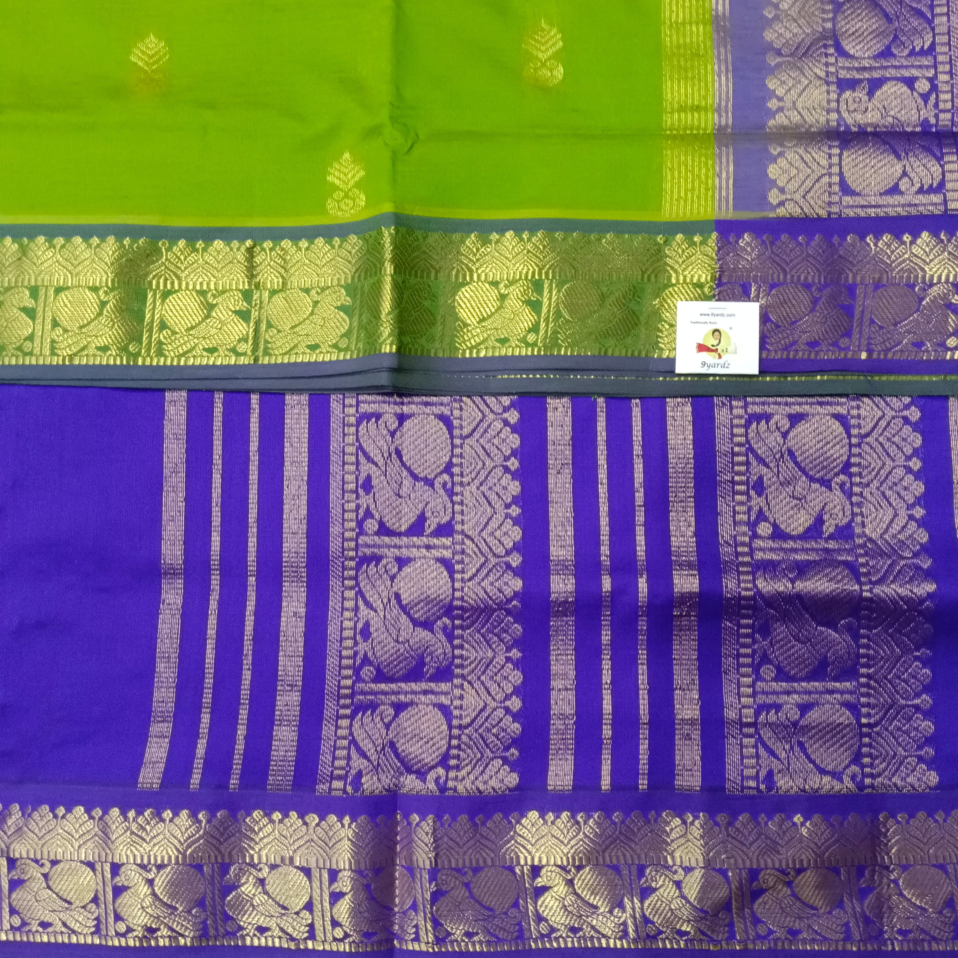 Semi silk Zari Checked 6Yards