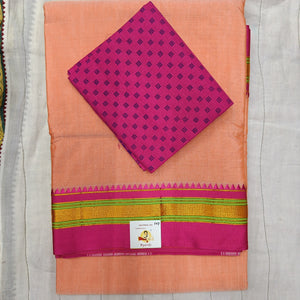 Ikkal sarees madisar plain 10yardz(with blouse)