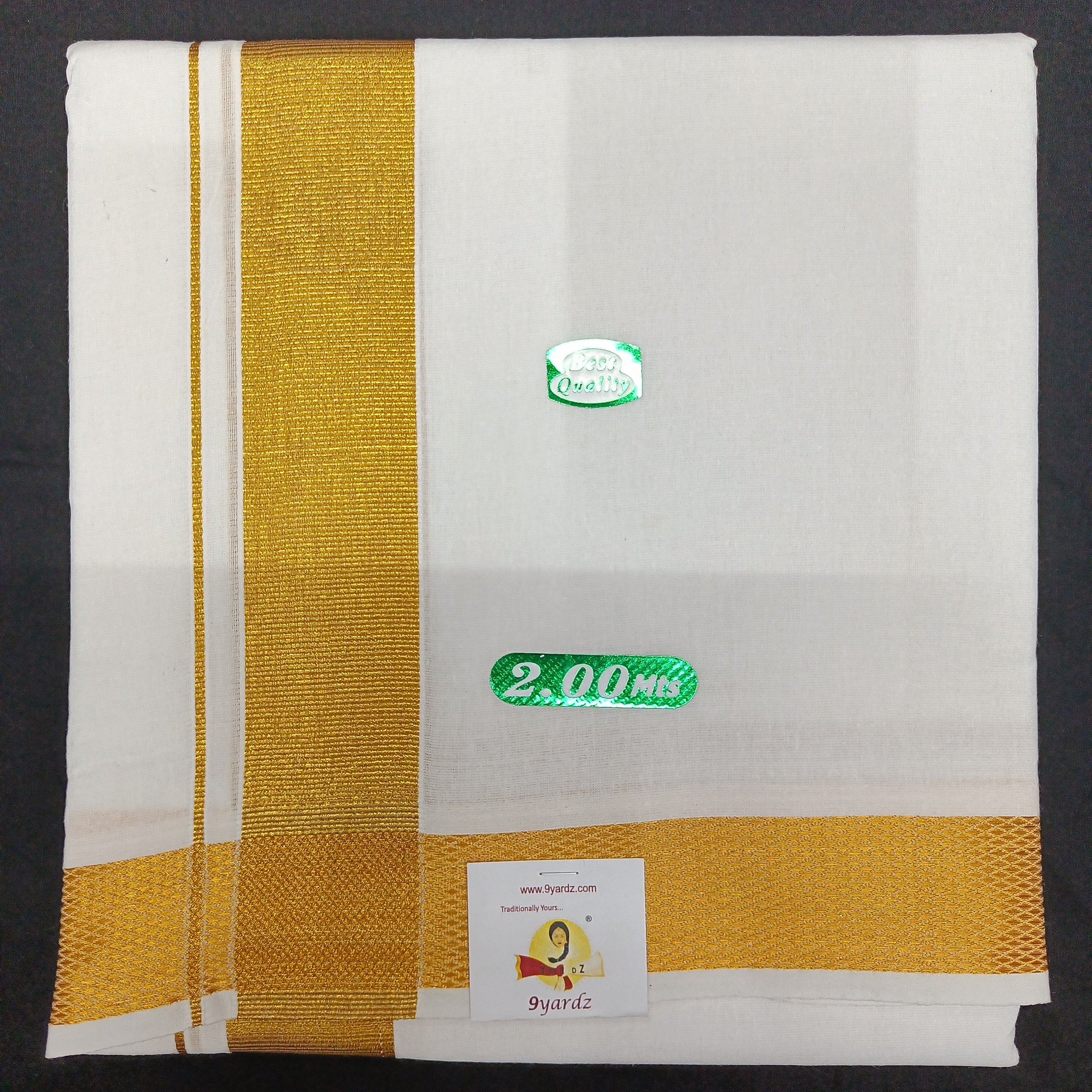 Cotton Dhothi Bleached 4 muzham