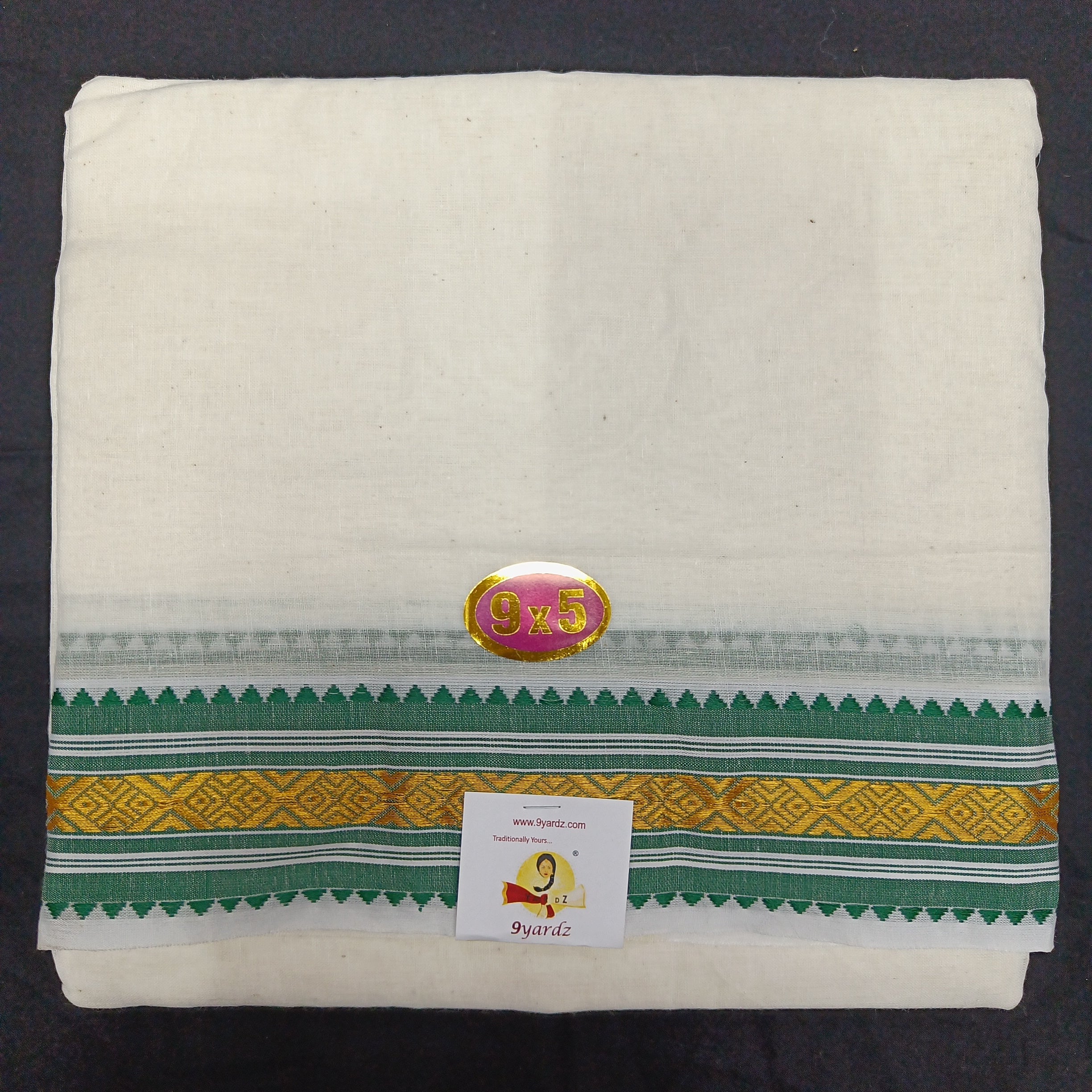 Nagari Cotton Dhothi 9*5 suryavamsam unbleached