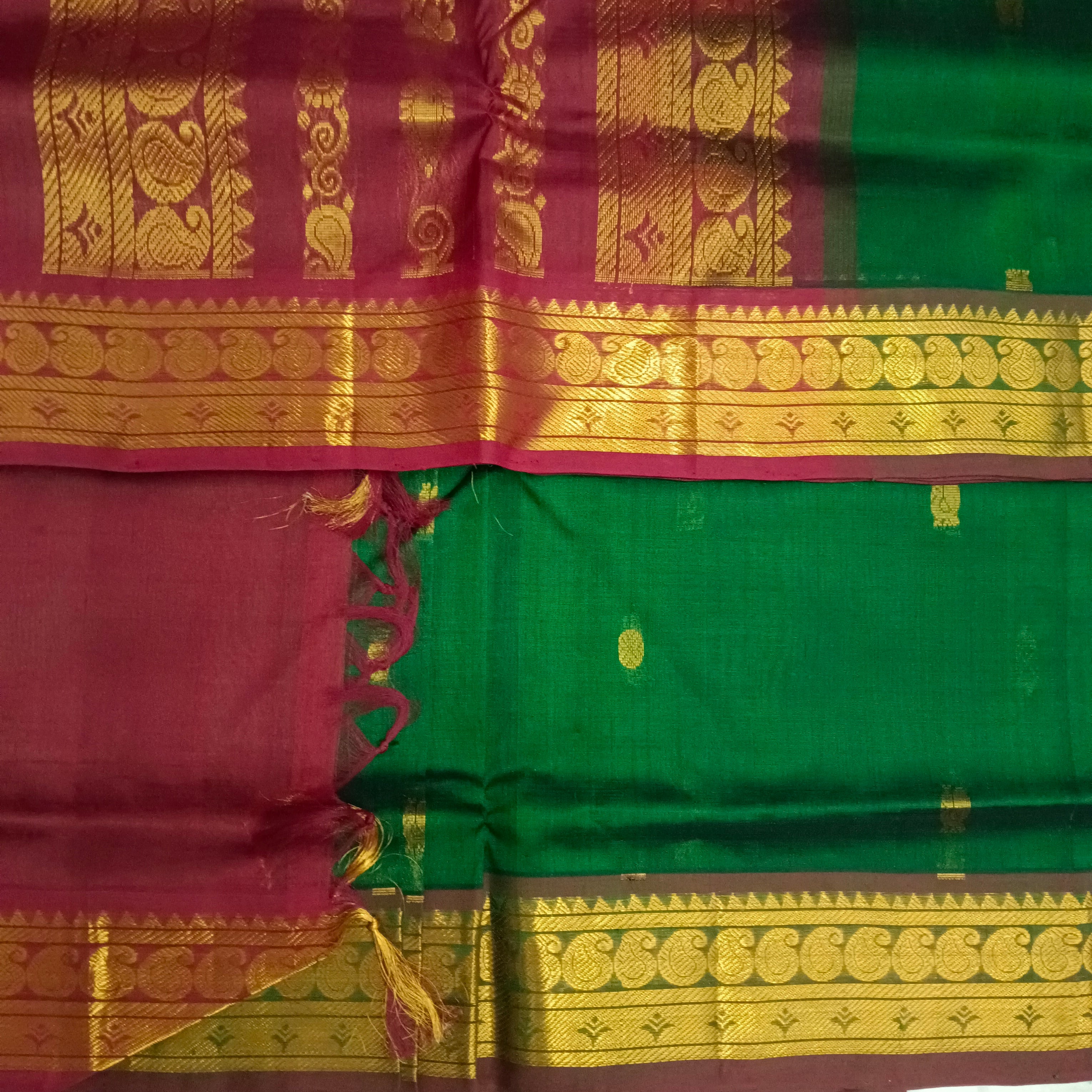 Pure silk cotton- Butta, 10 yards madisar