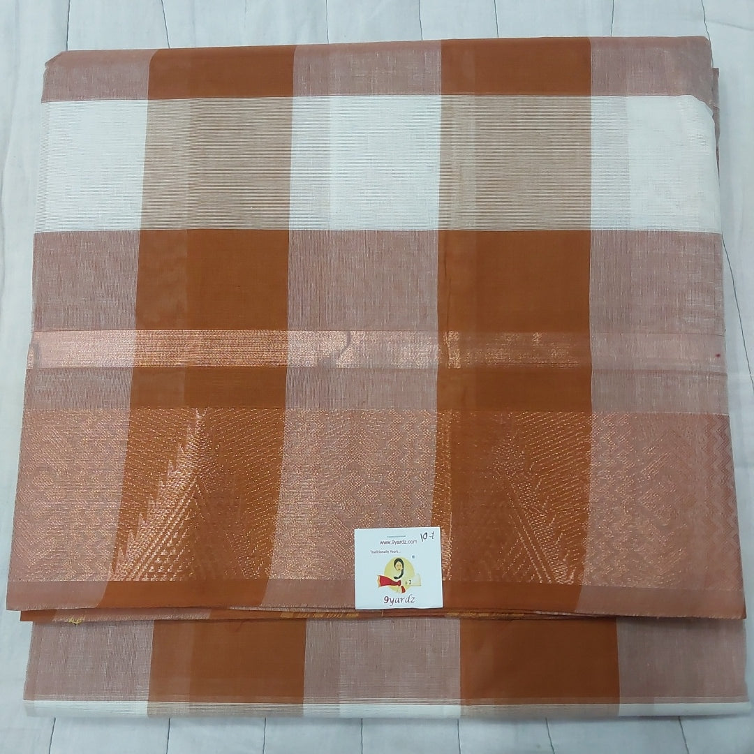 Arupukottai cotton checked 10yards madisar