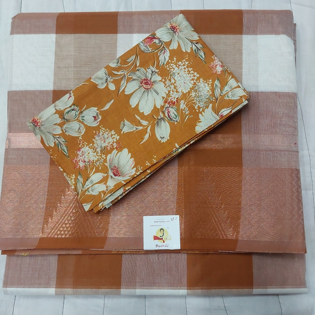 Arupukottai cotton checked 10yards madisar