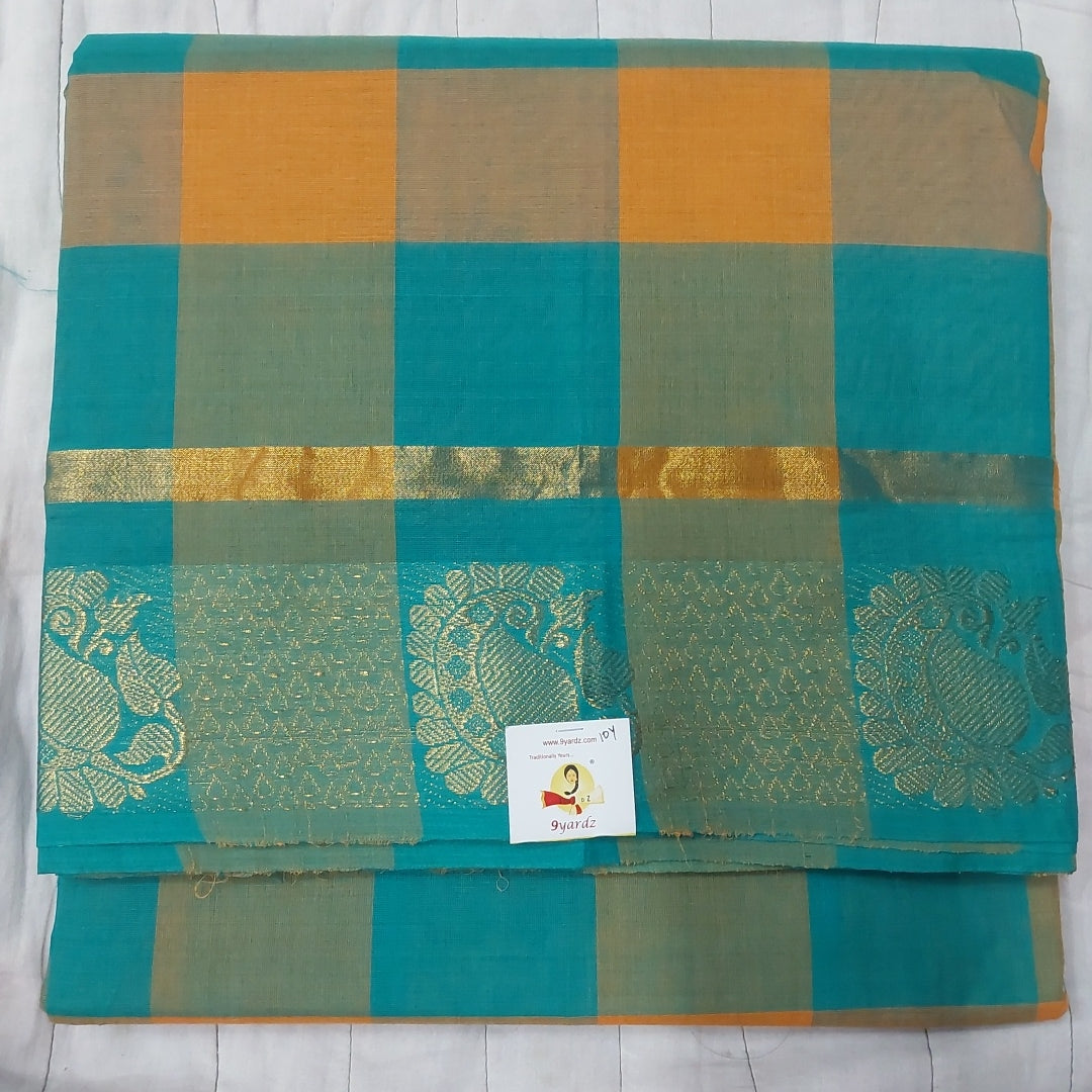 Arupukottai cotton checked 10yards madisar
