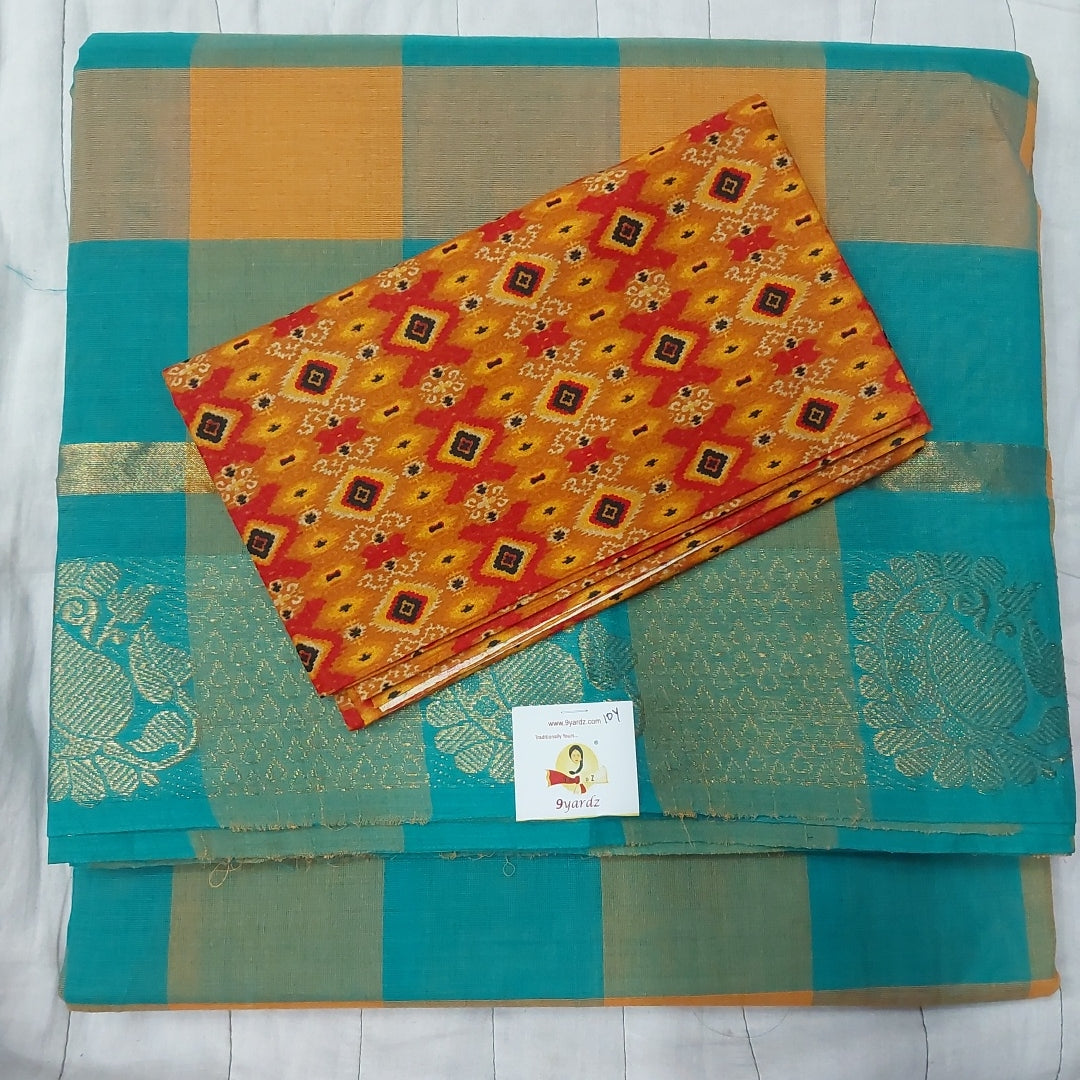 Arupukottai cotton checked 10yards madisar