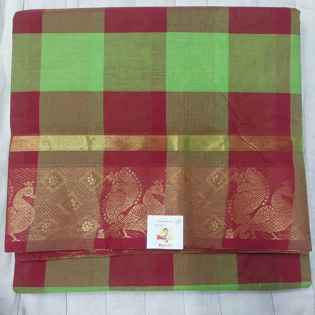 Arupukottai cotton checked 10yards madisar