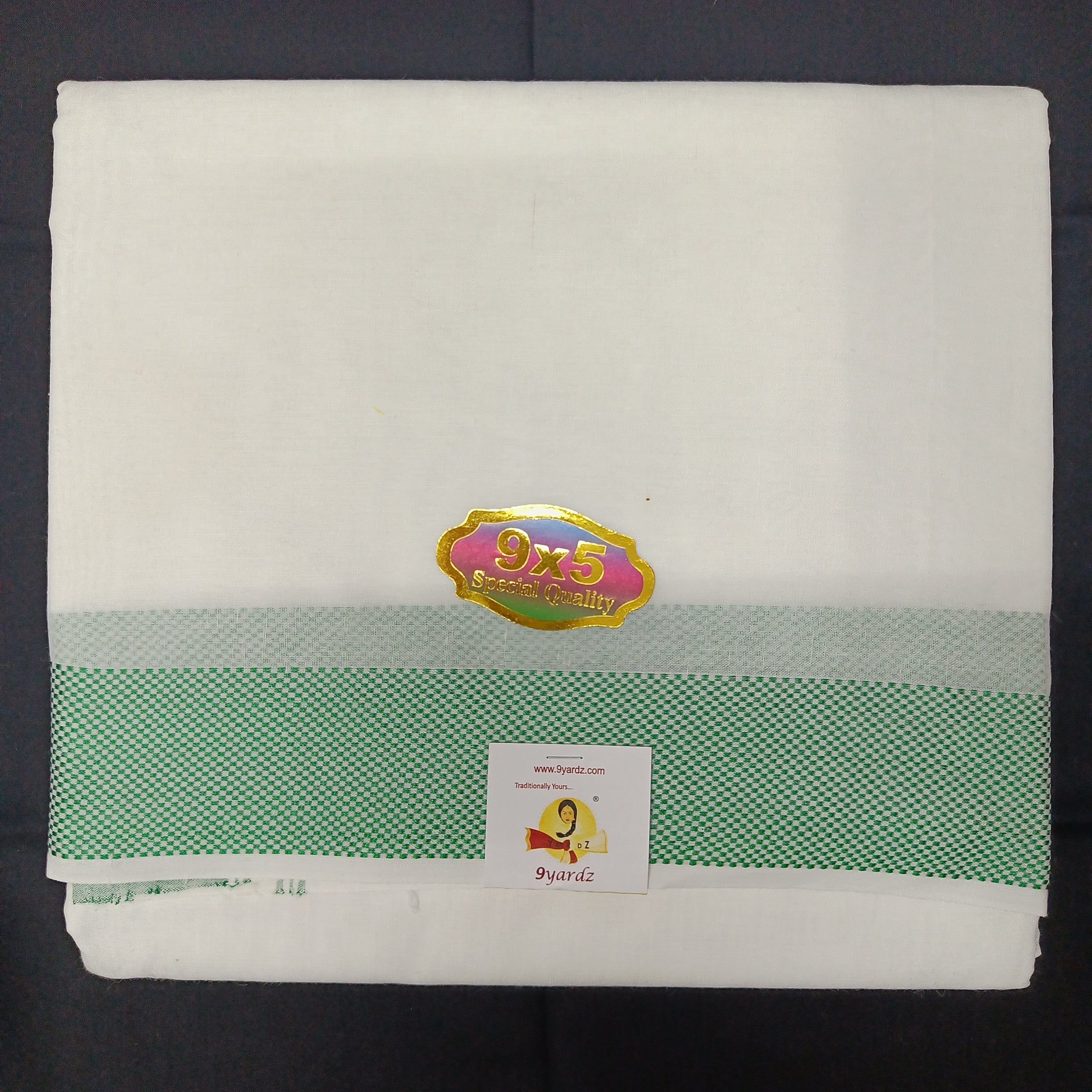 Cotton Dhothi Bleached 9*5