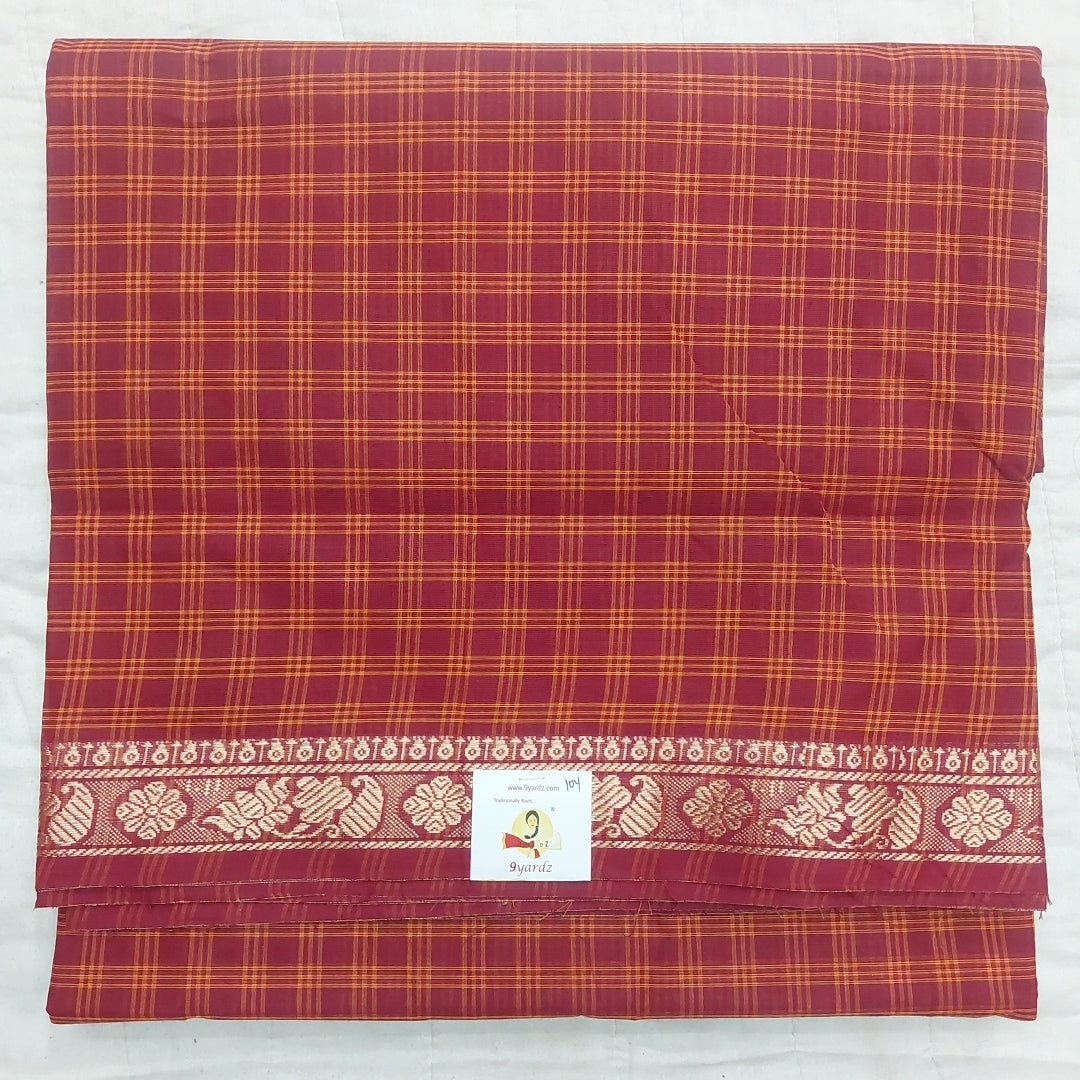 Arupukottai cotton 10 yards madisar