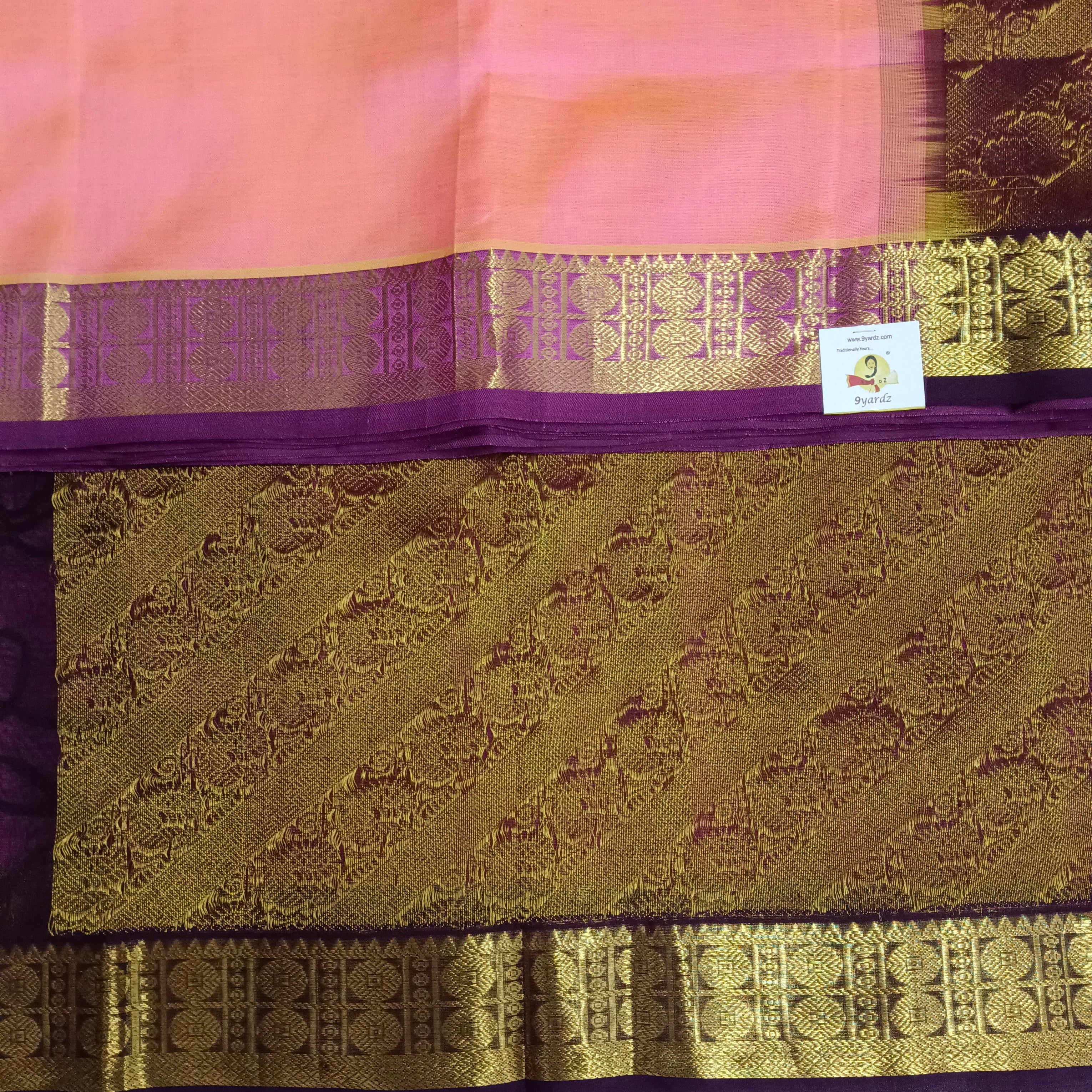 Pure silk cotton- Reverse Pallu- Semi Korvai