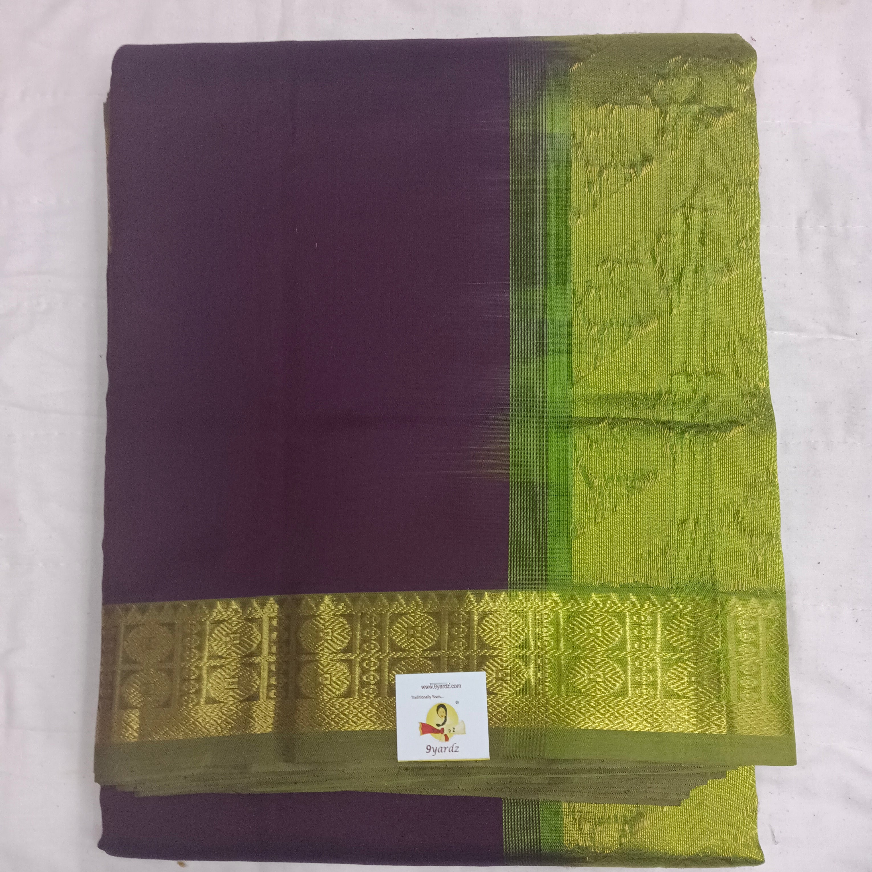 Pure silk cotton- Reverse Pallu- Semi Korvai