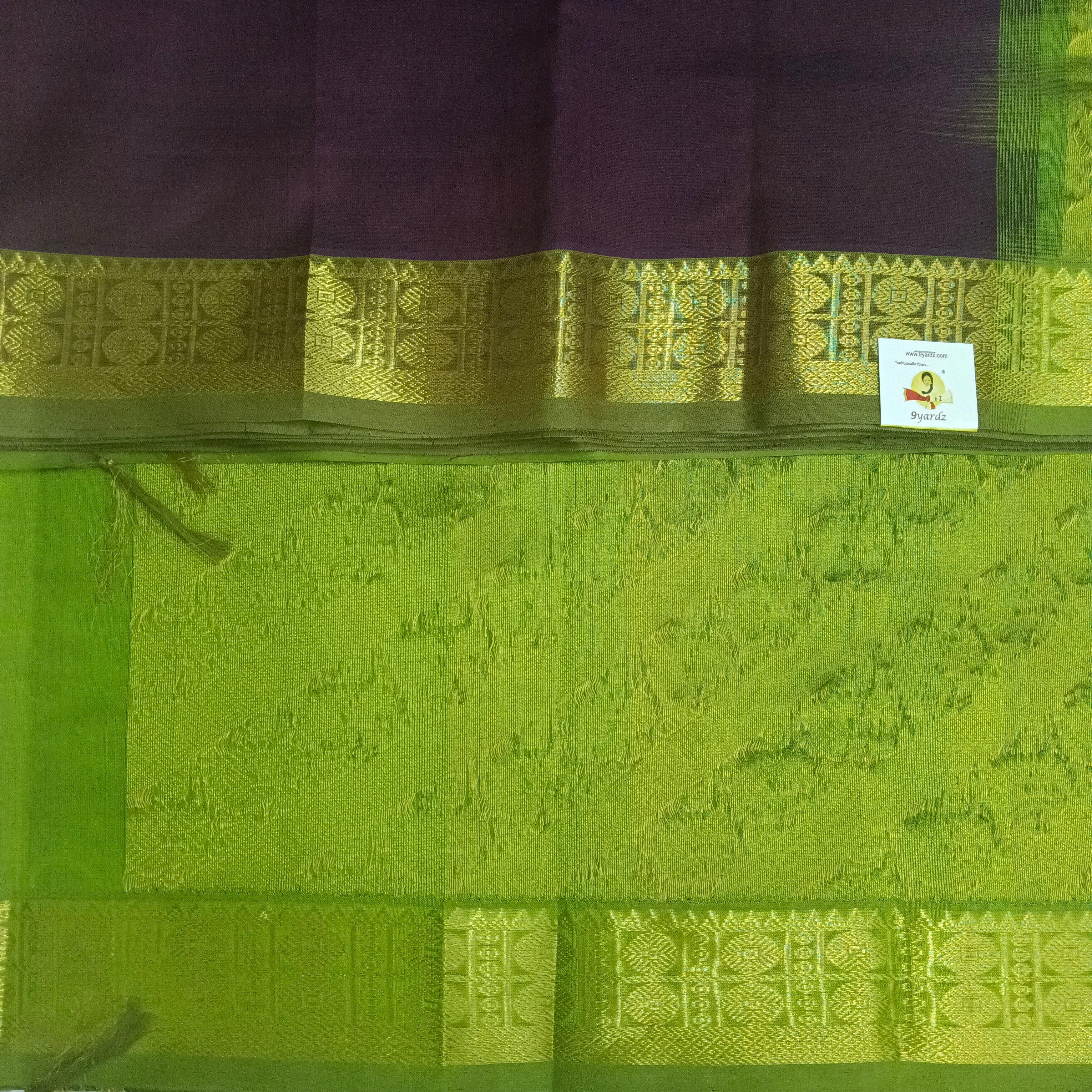 Pure silk cotton- Reverse Pallu- Semi Korvai