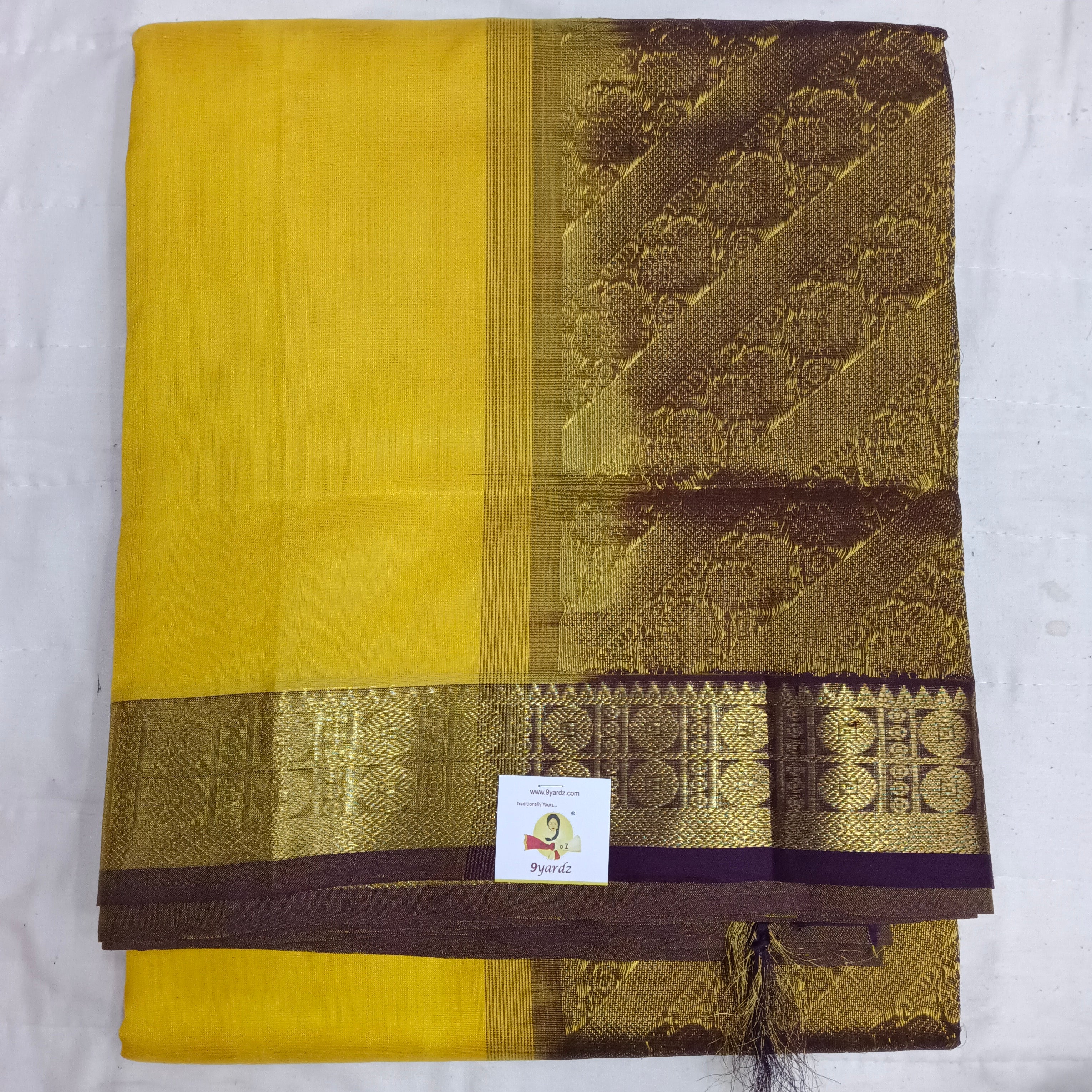 Pure silk cotton- Reverse Pallu- Semi Korvai