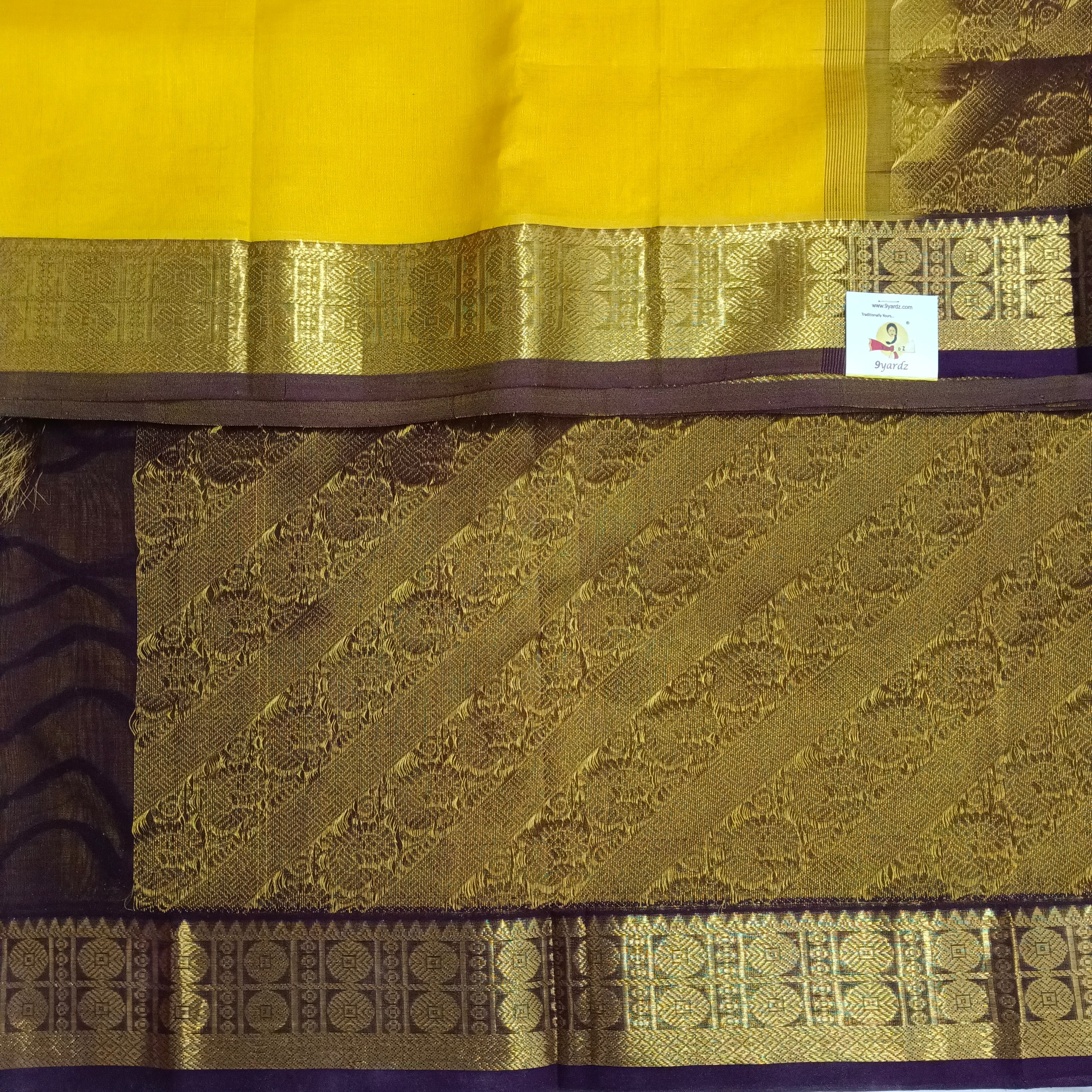 Pure silk cotton- Reverse Pallu- Semi Korvai