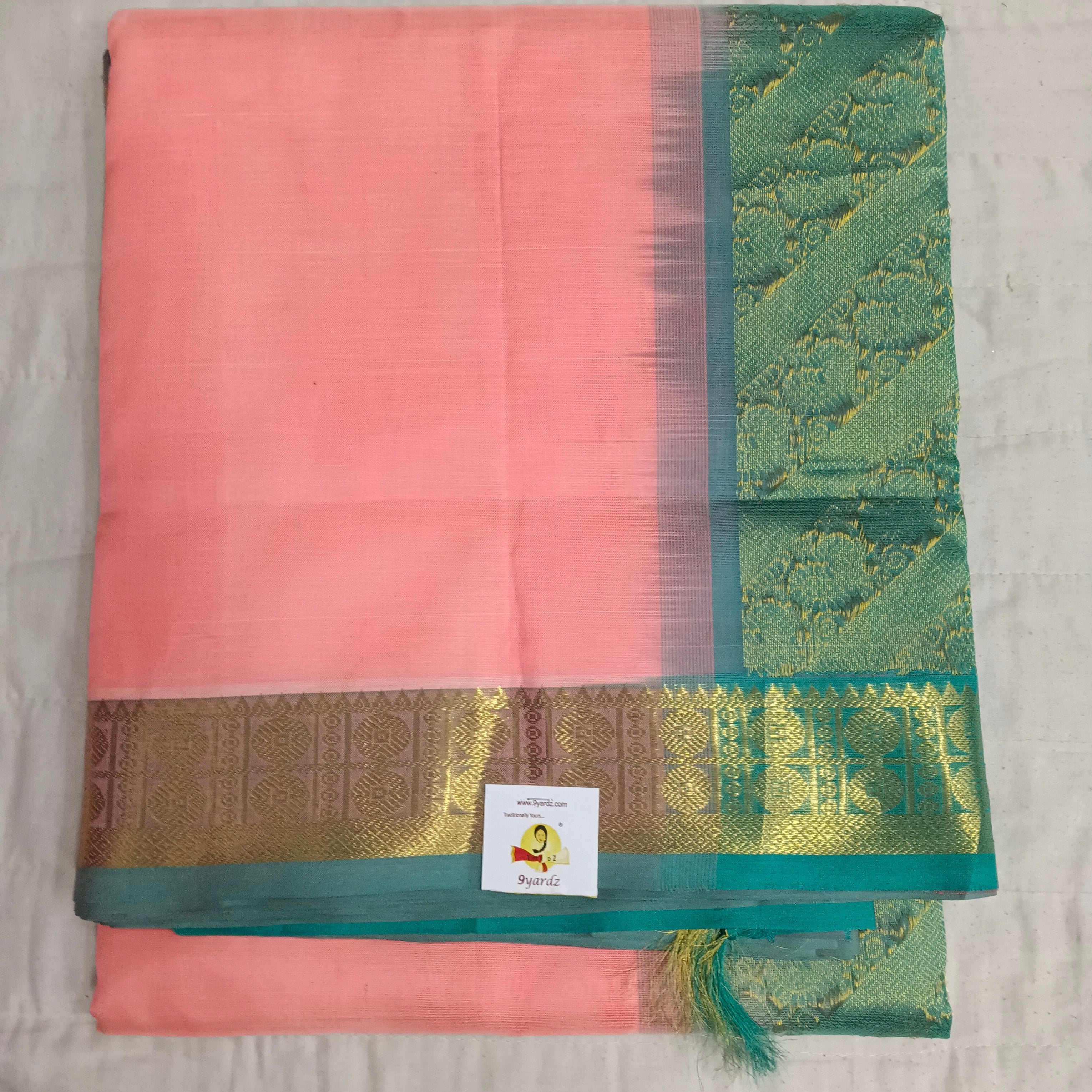 Pure silk cotton- Reverse Pallu- Semi Korvai