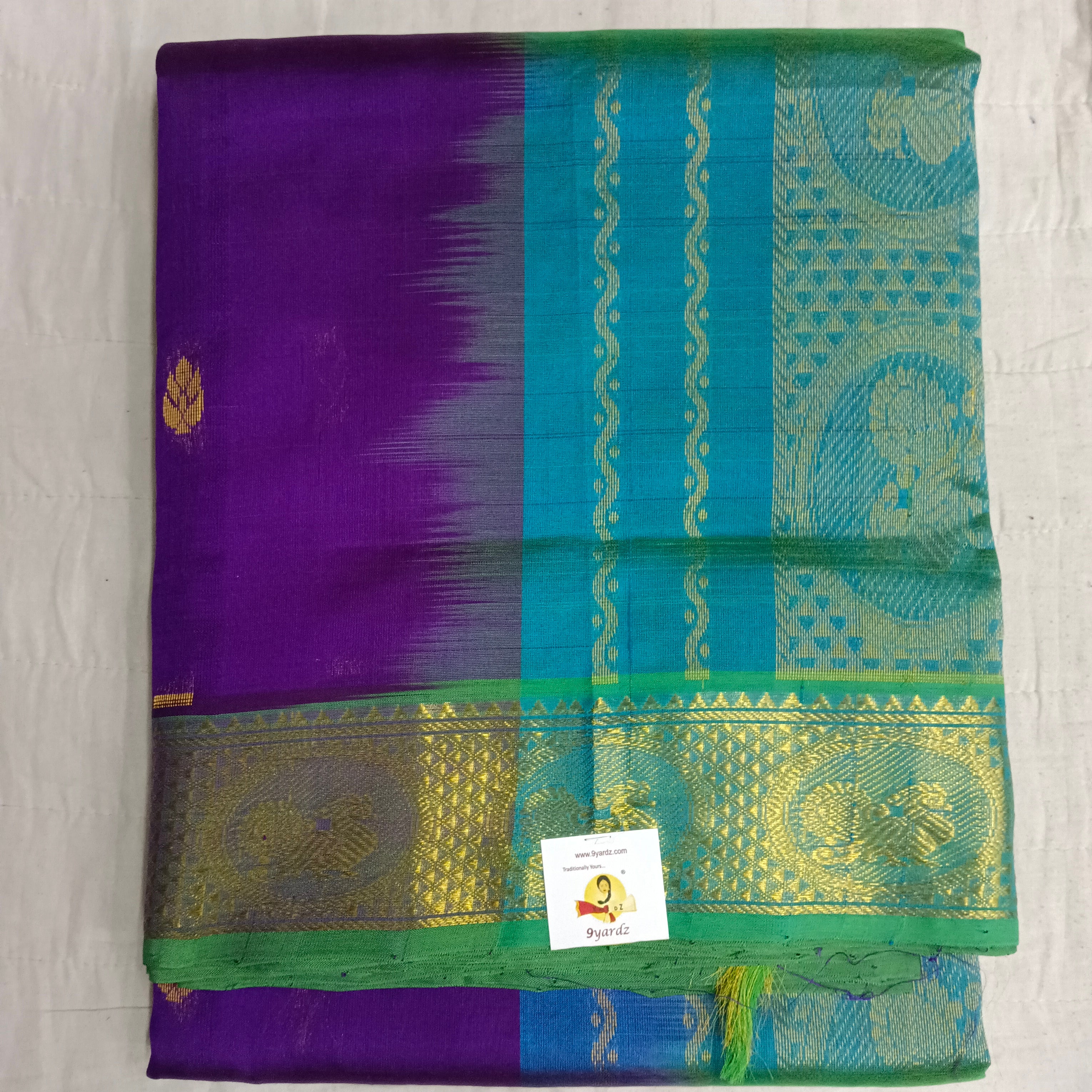 Pure silk cotton- Butta, 10 yards madisar