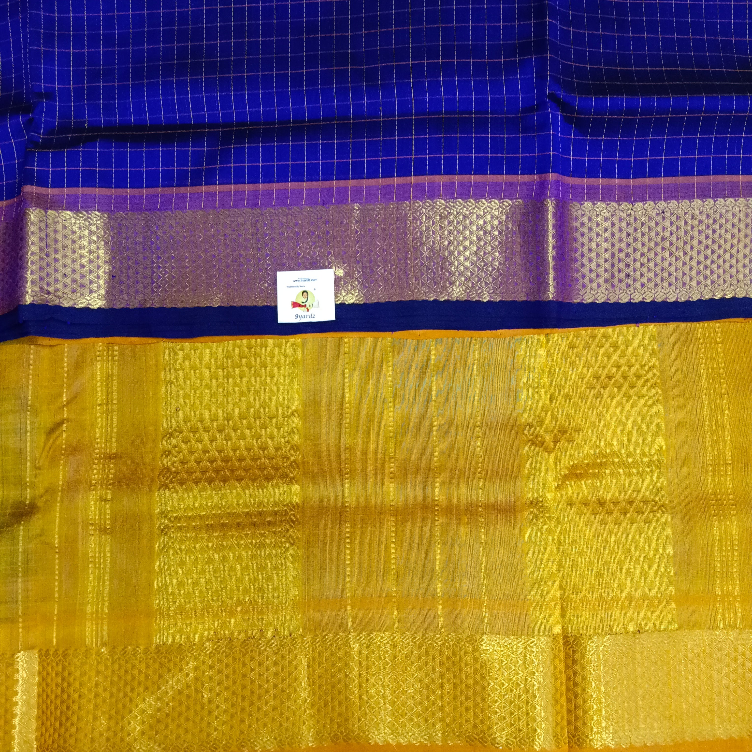 Pure silk cotton- small kattam 10yards (madisar)