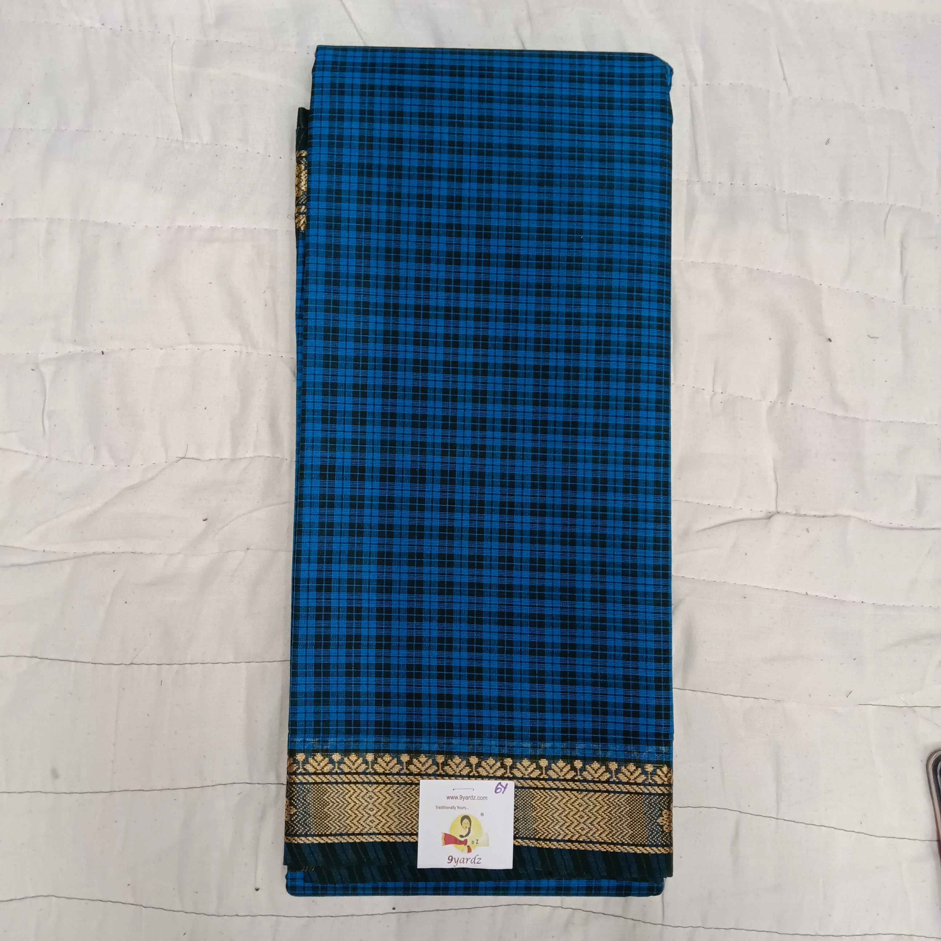 Chettinadu cotton checked 6 yardz