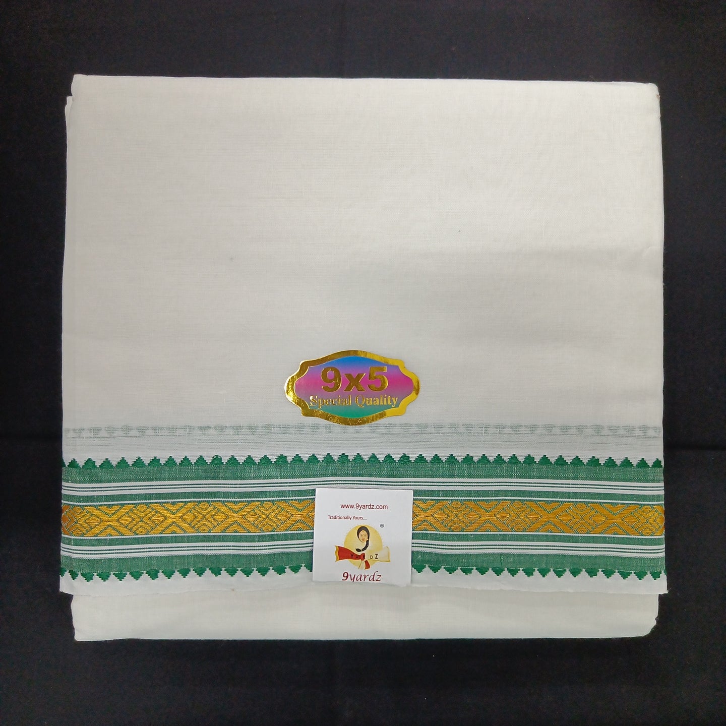 Nagari Cotton Dhothi 9*5 suryavamsam bleached