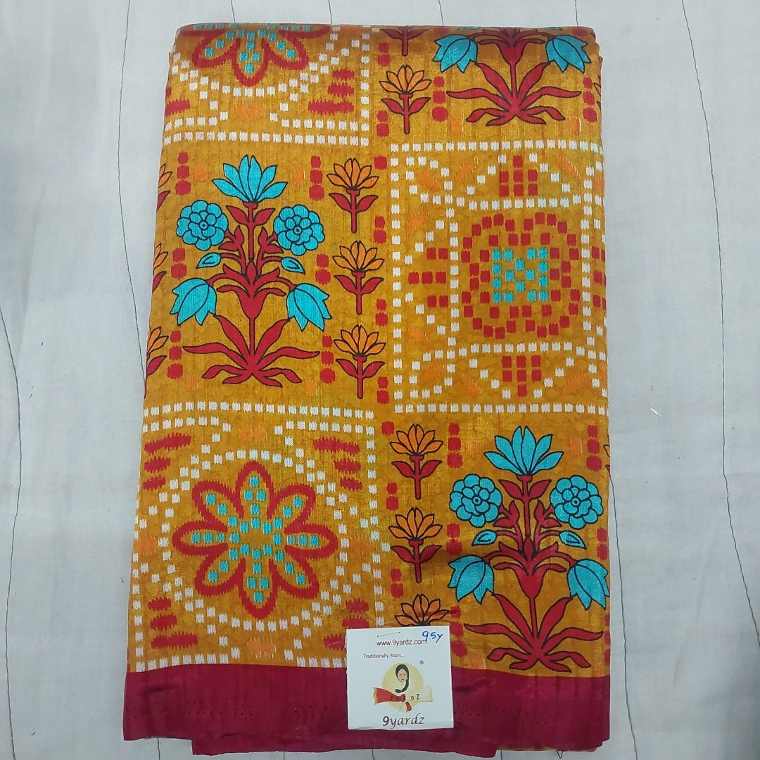 Printed Silk 9.5 yards