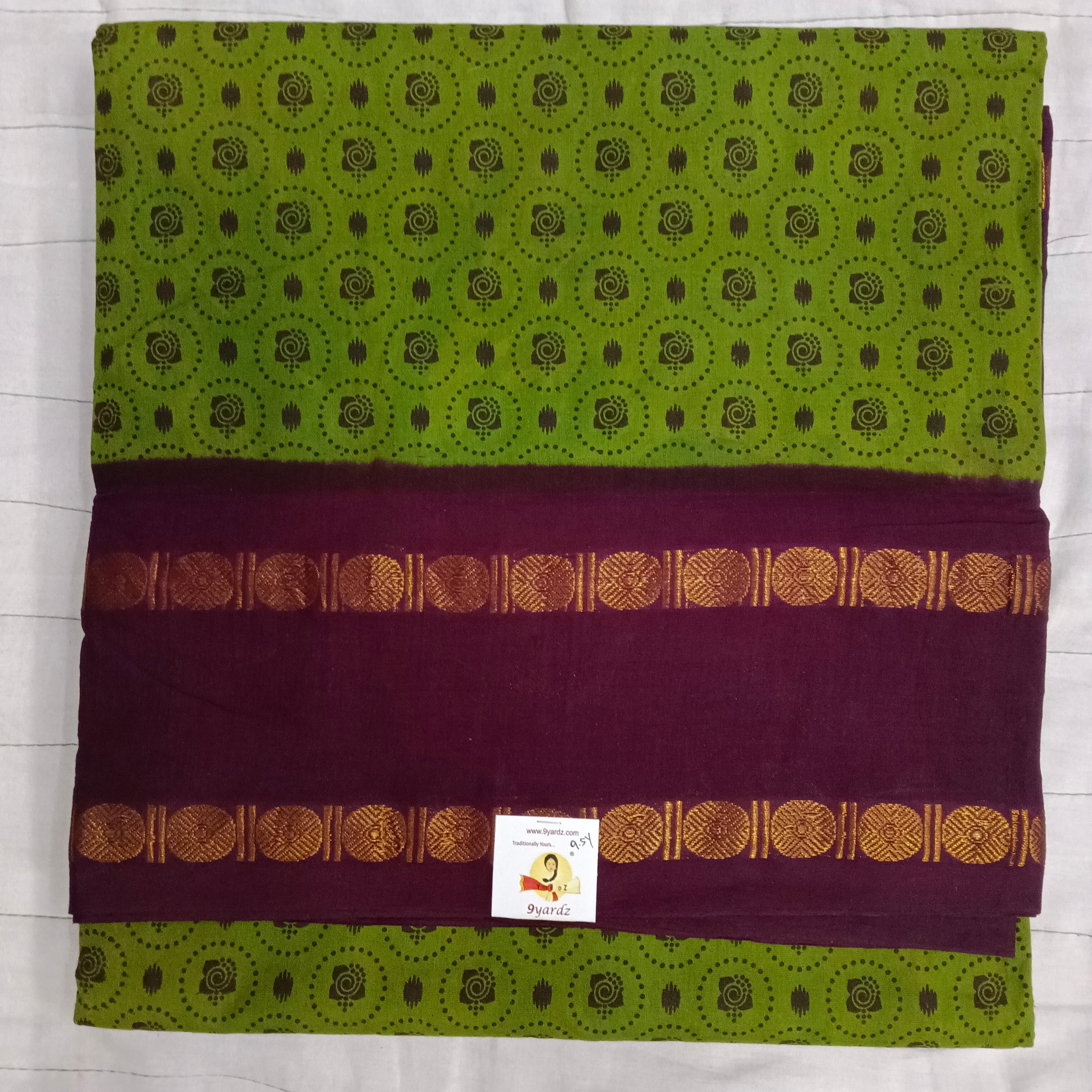 Sungudi cotton 9.5 yards madisar