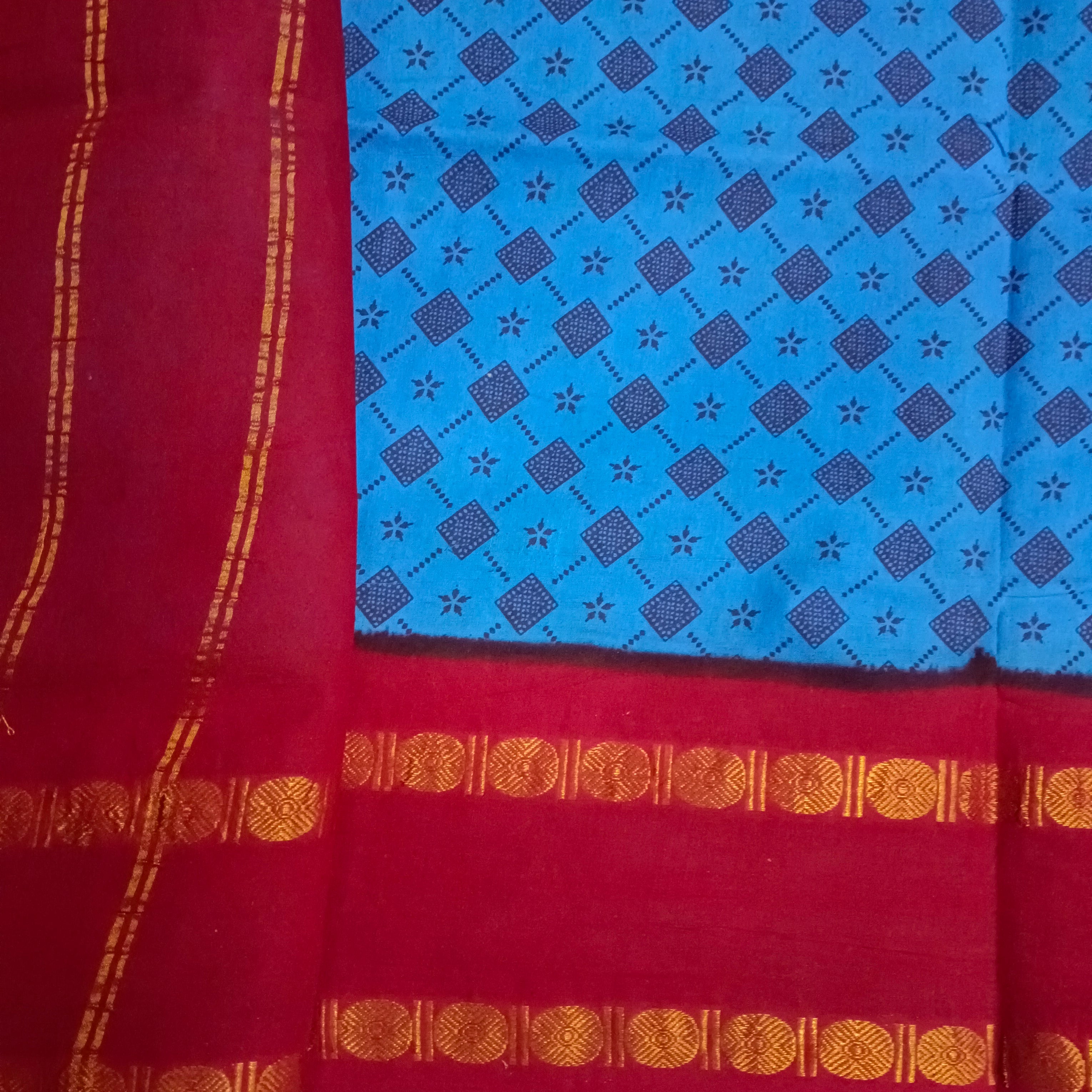 Sungudi cotton 9.5 yards madisar
