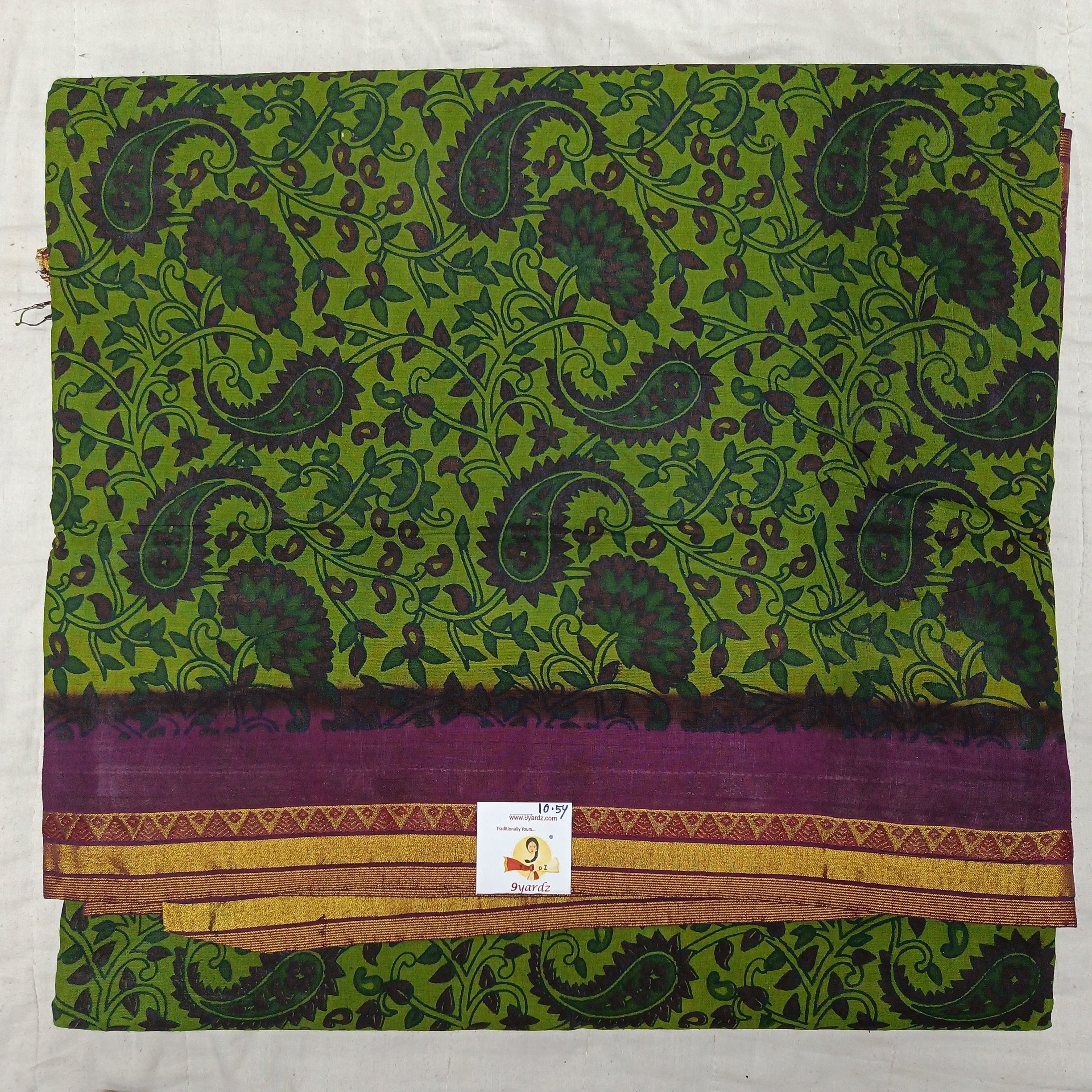 Kalamkari Printed Sungudi 10.5 yards
