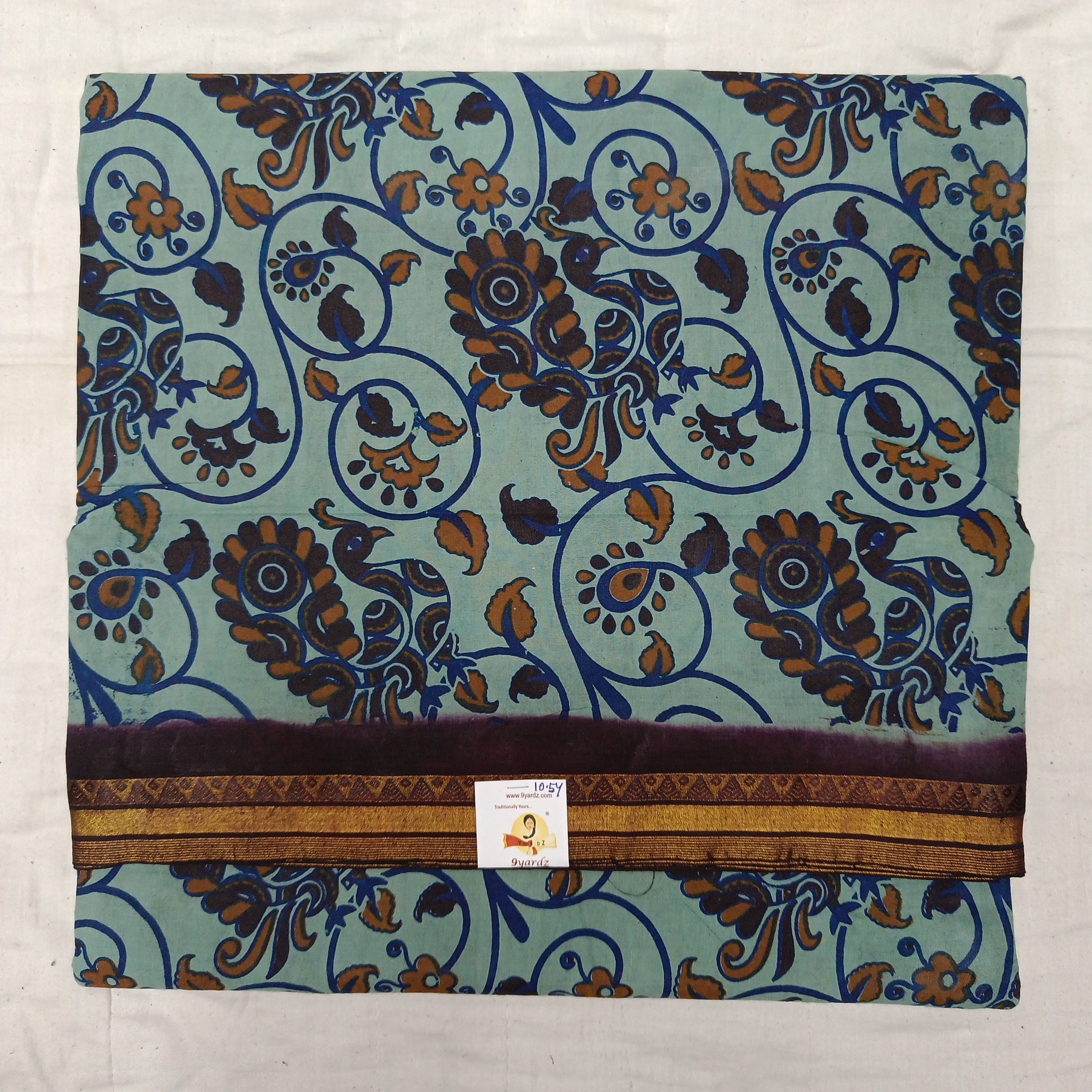 Kalamkari Printed Sungudi 10.5 yards