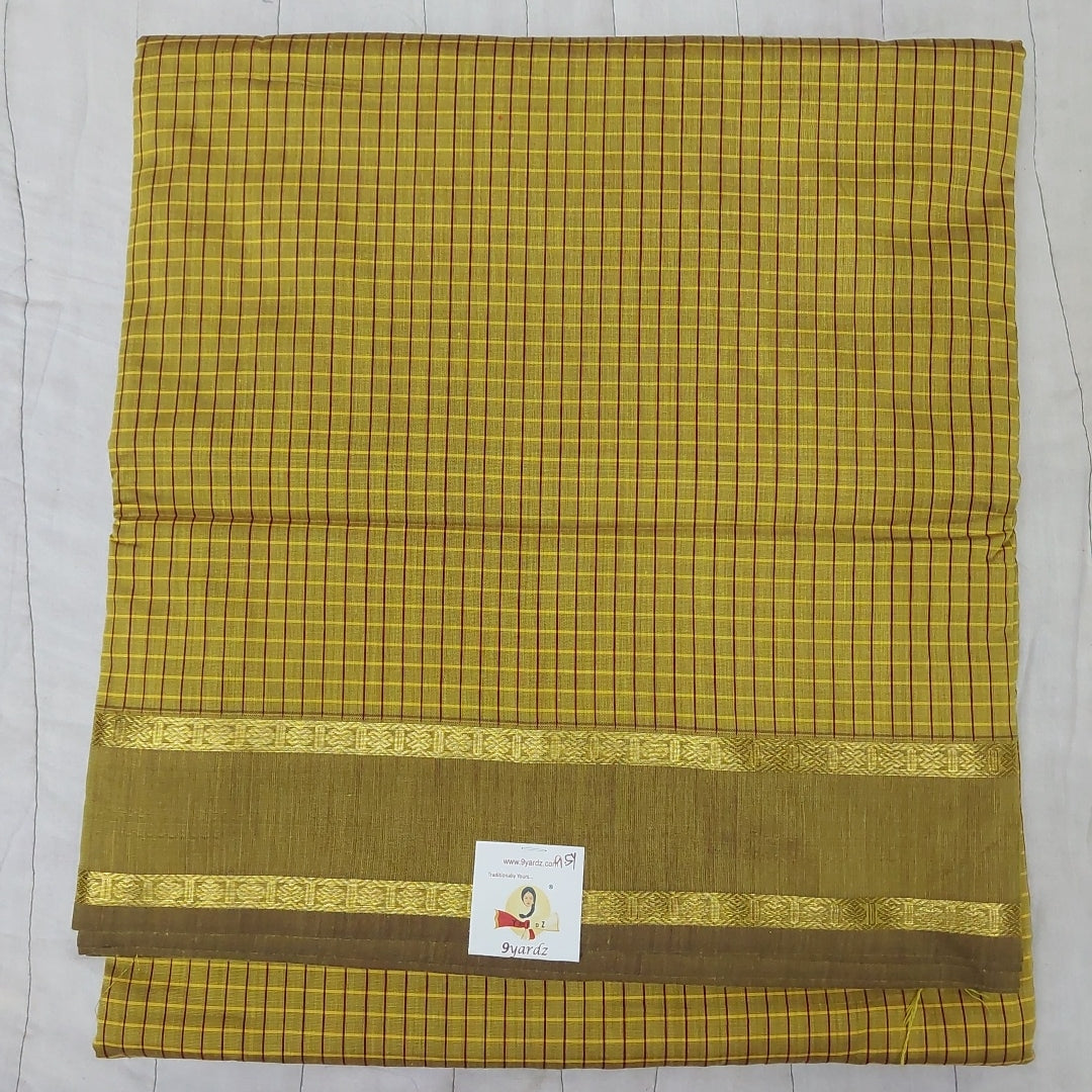 Kalyani Cotton checked  9.5 yards
