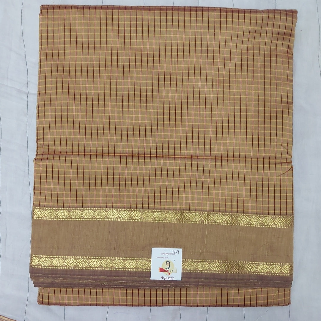 Kalyani Cotton checked  9.5 yards