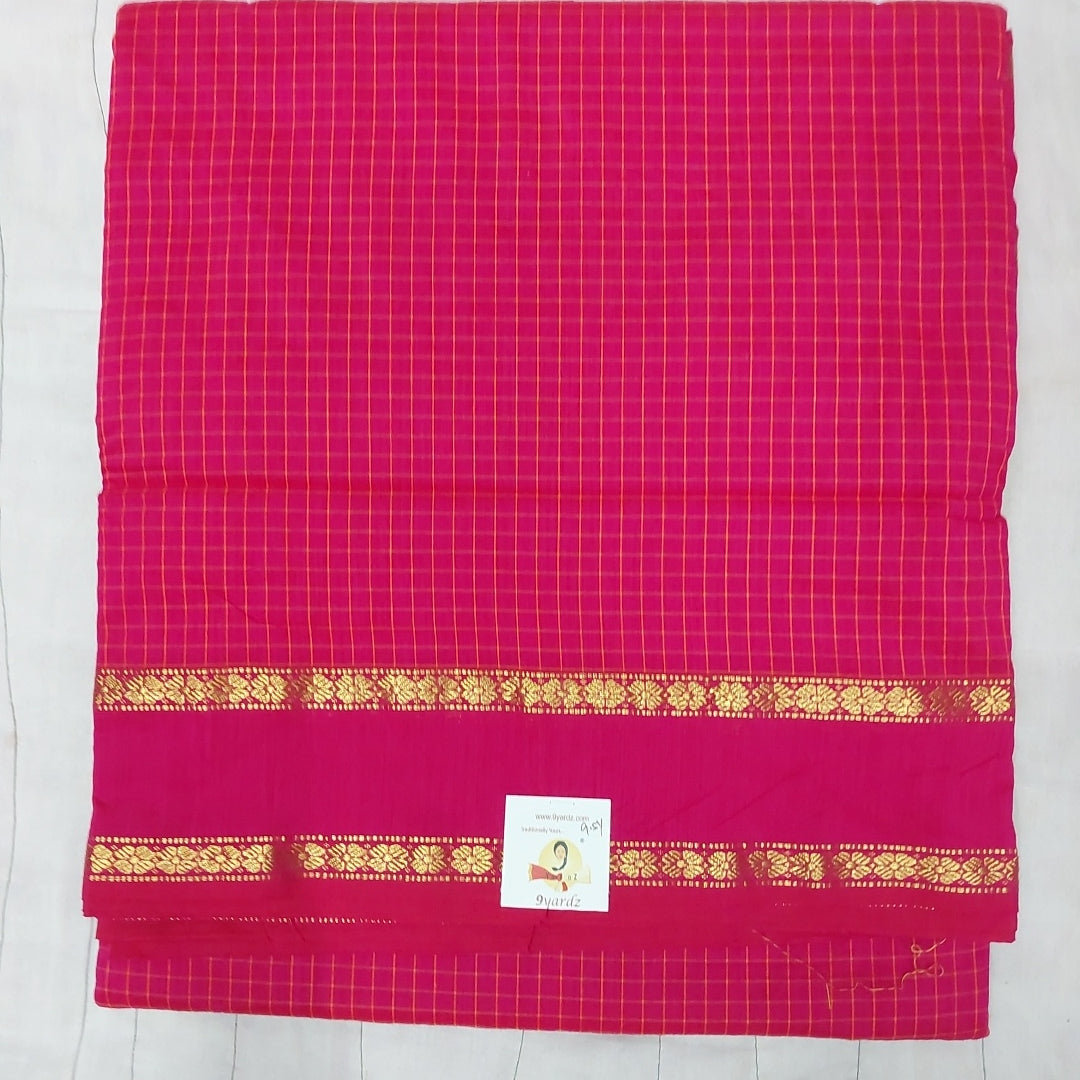 Kalyani Cotton checked  9.5 yards