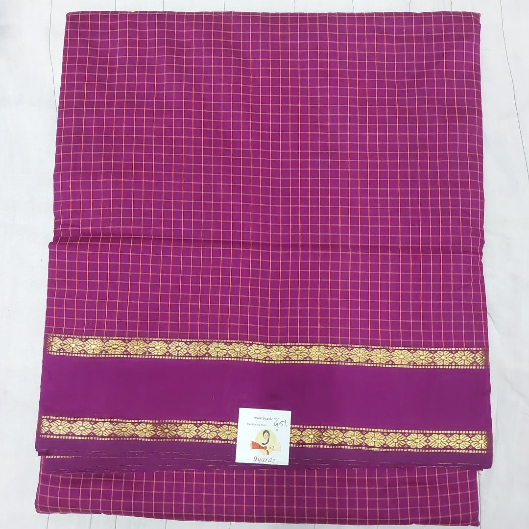 Kalyani Cotton checked  9.5 yards