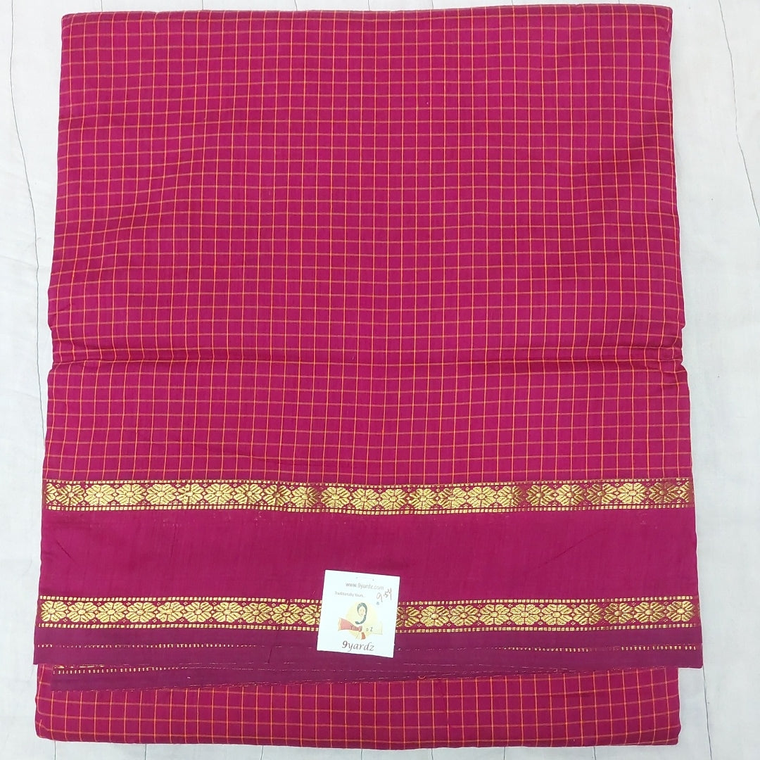 Kalyani Cotton checked  9.5 yards