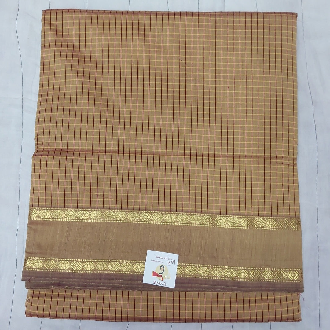Kalyani Cotton checked  9.5 yards