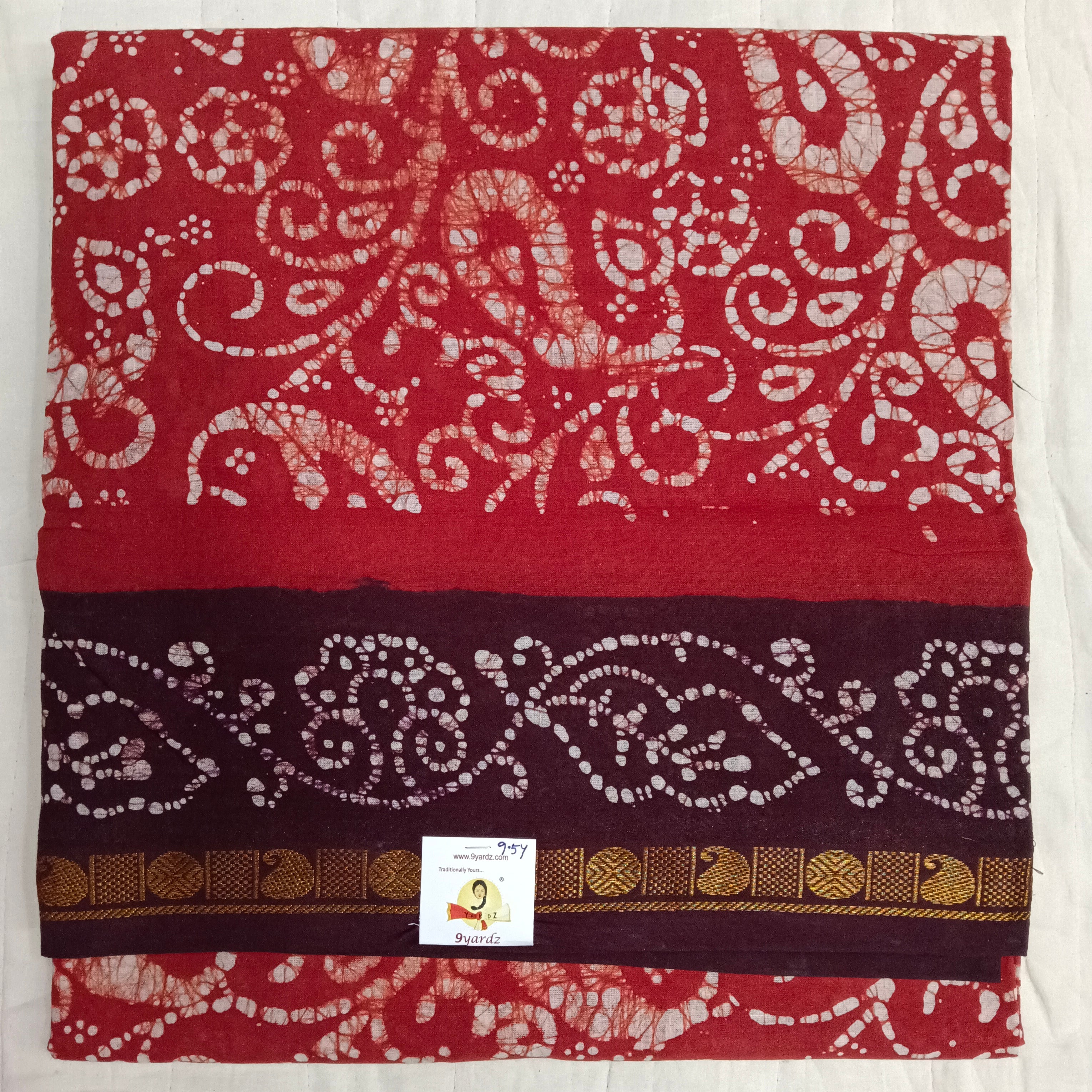 Sungudi cotton 9.5 yards madisar