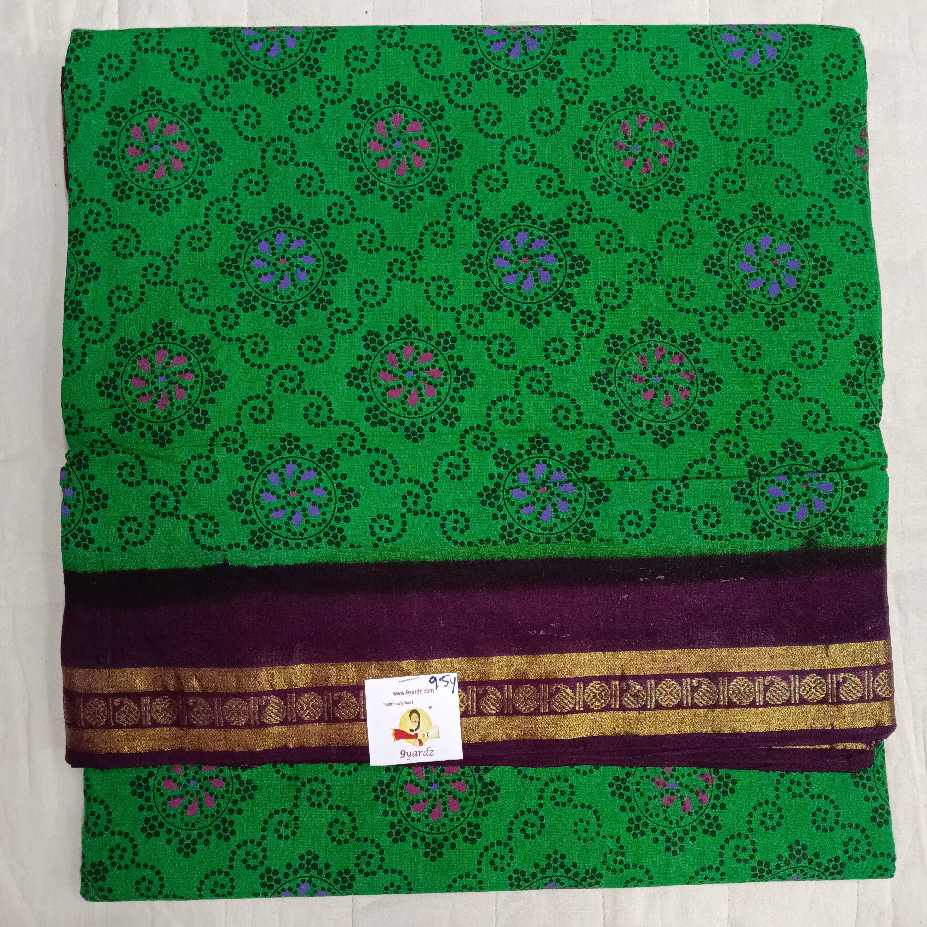 Sungudi cotton 9.5 yards madisar