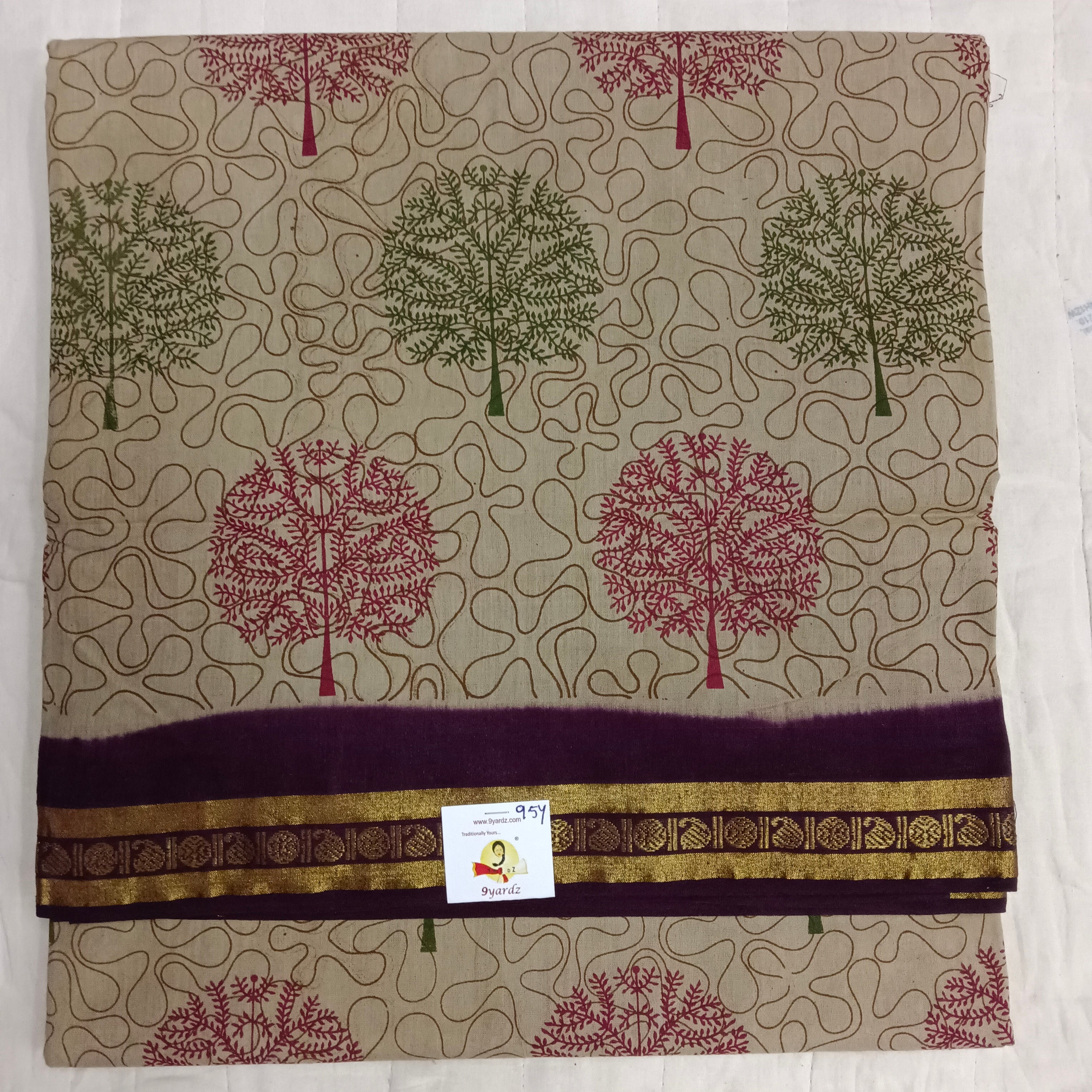 Sungudi cotton 9.5 yards madisar
