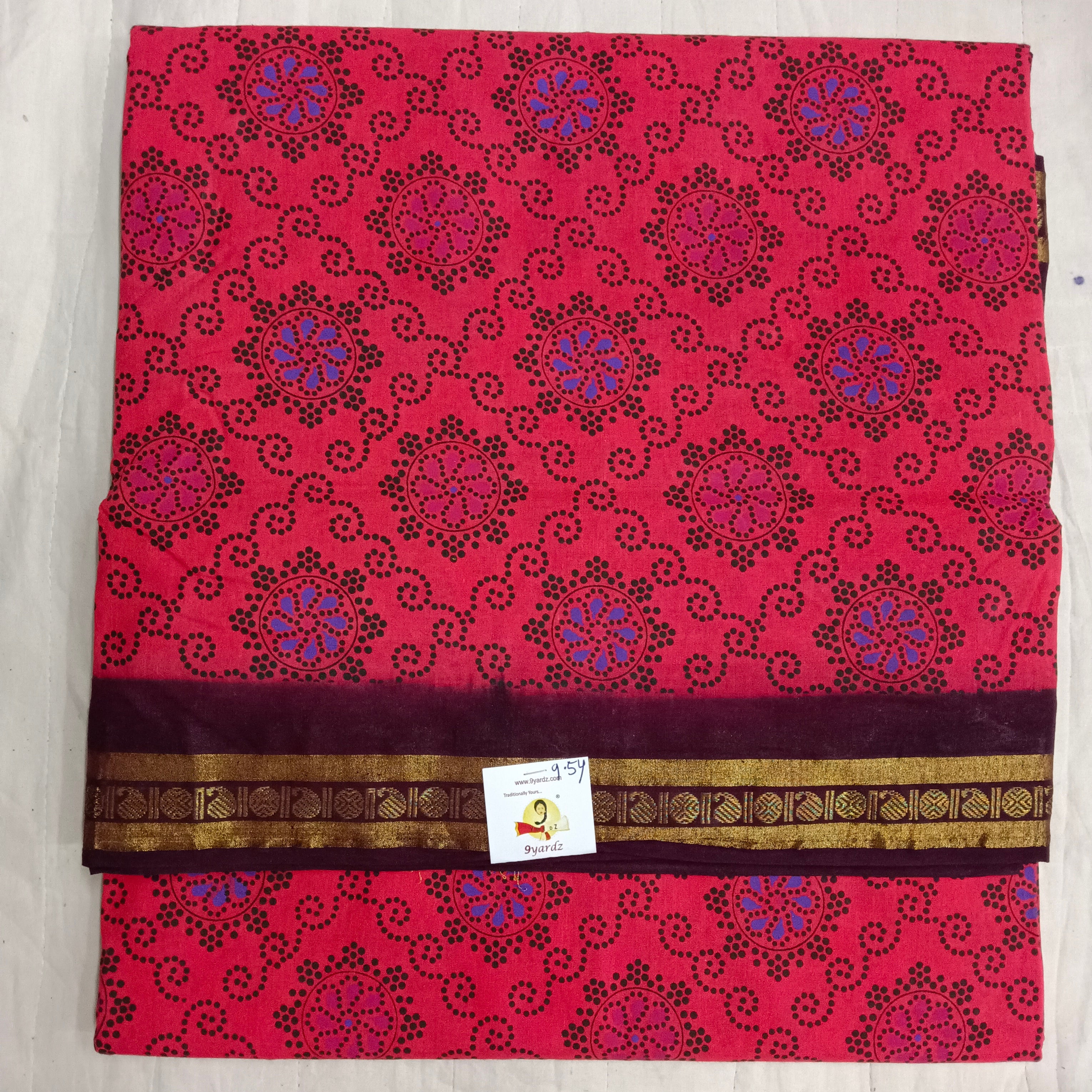 Sungudi cotton 9.5 yards madisar