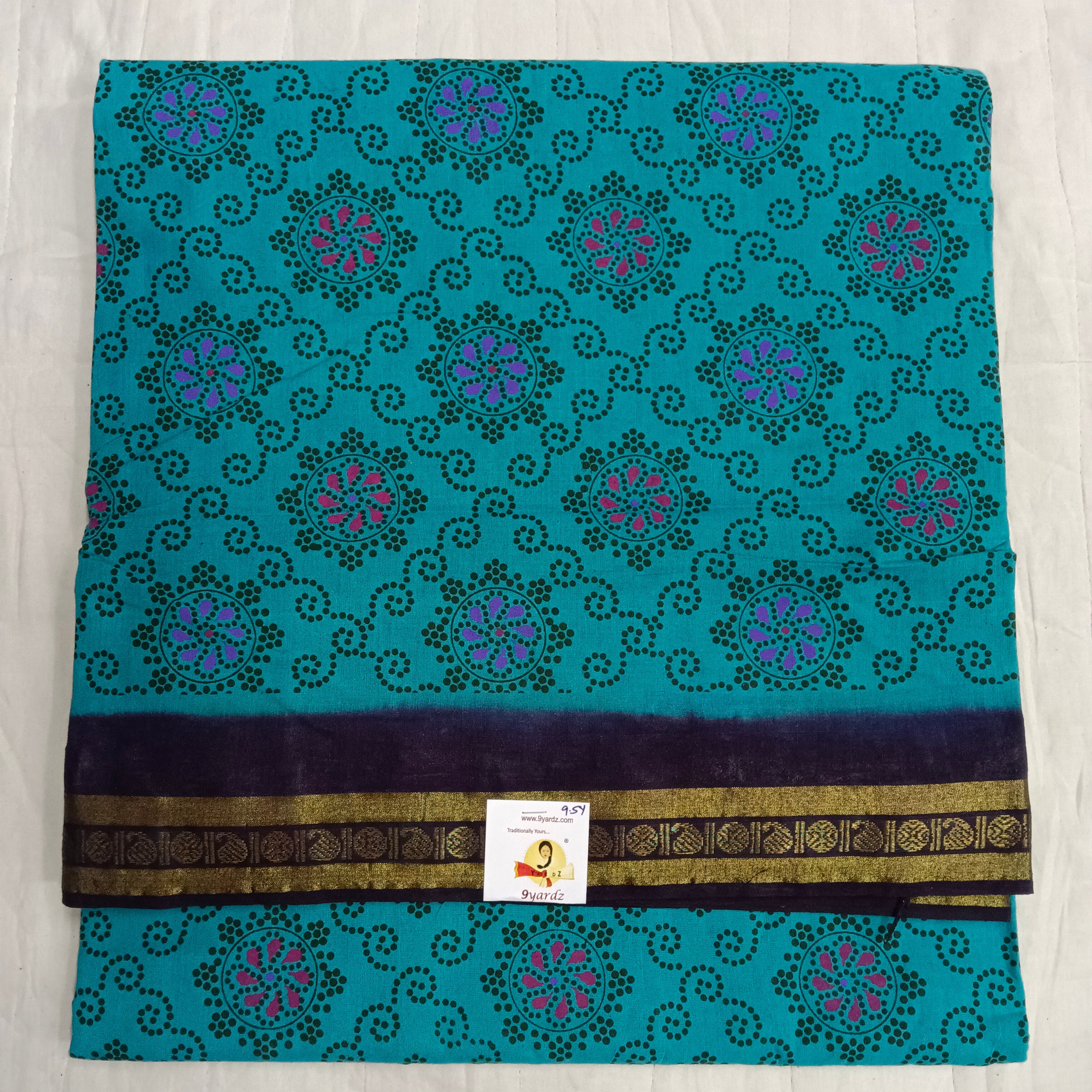 Sungudi cotton 9.5 yards madisar