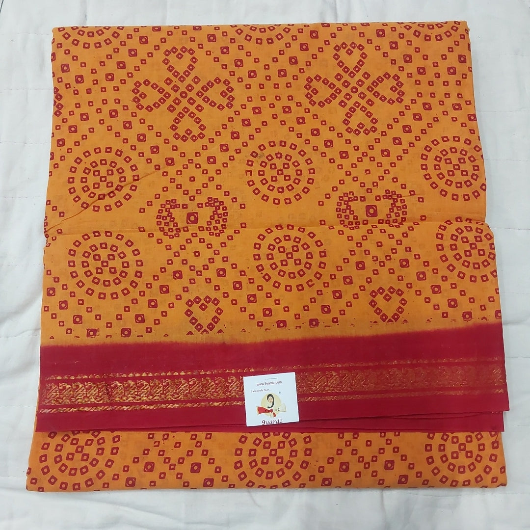 Sungudi cotton 9.5 yards madisar