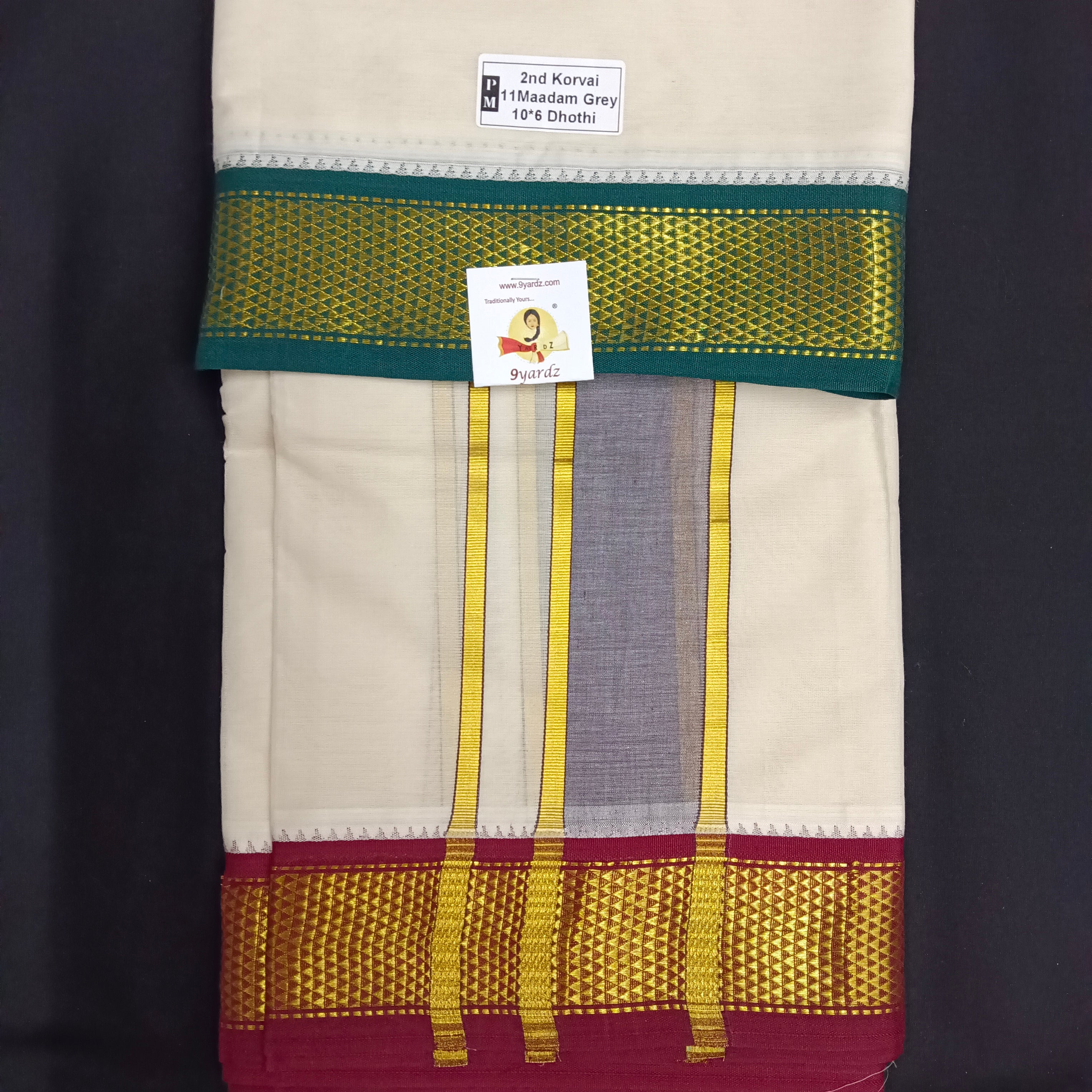 Pure cotton Muhurtham dhoti 10*6 11kann