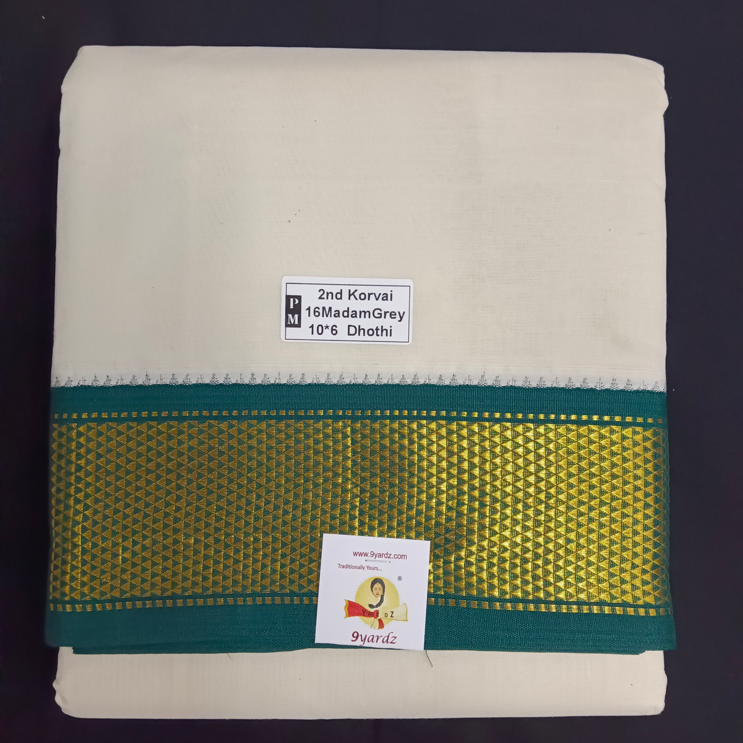 Pure cotton Muhurtham dhoti 10*6 16kann