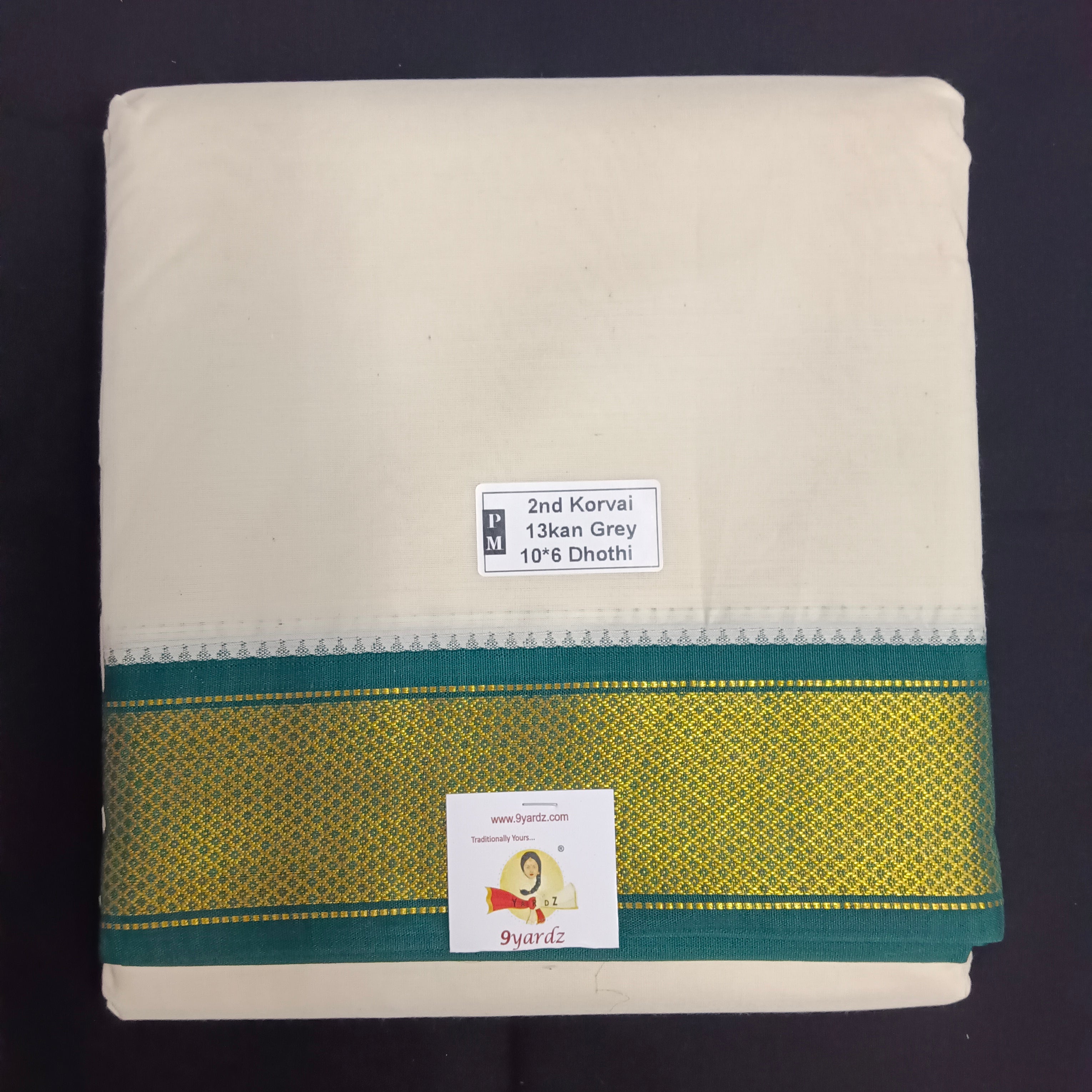 Pure cotton Muhurtham dhoti 10*6 13kann