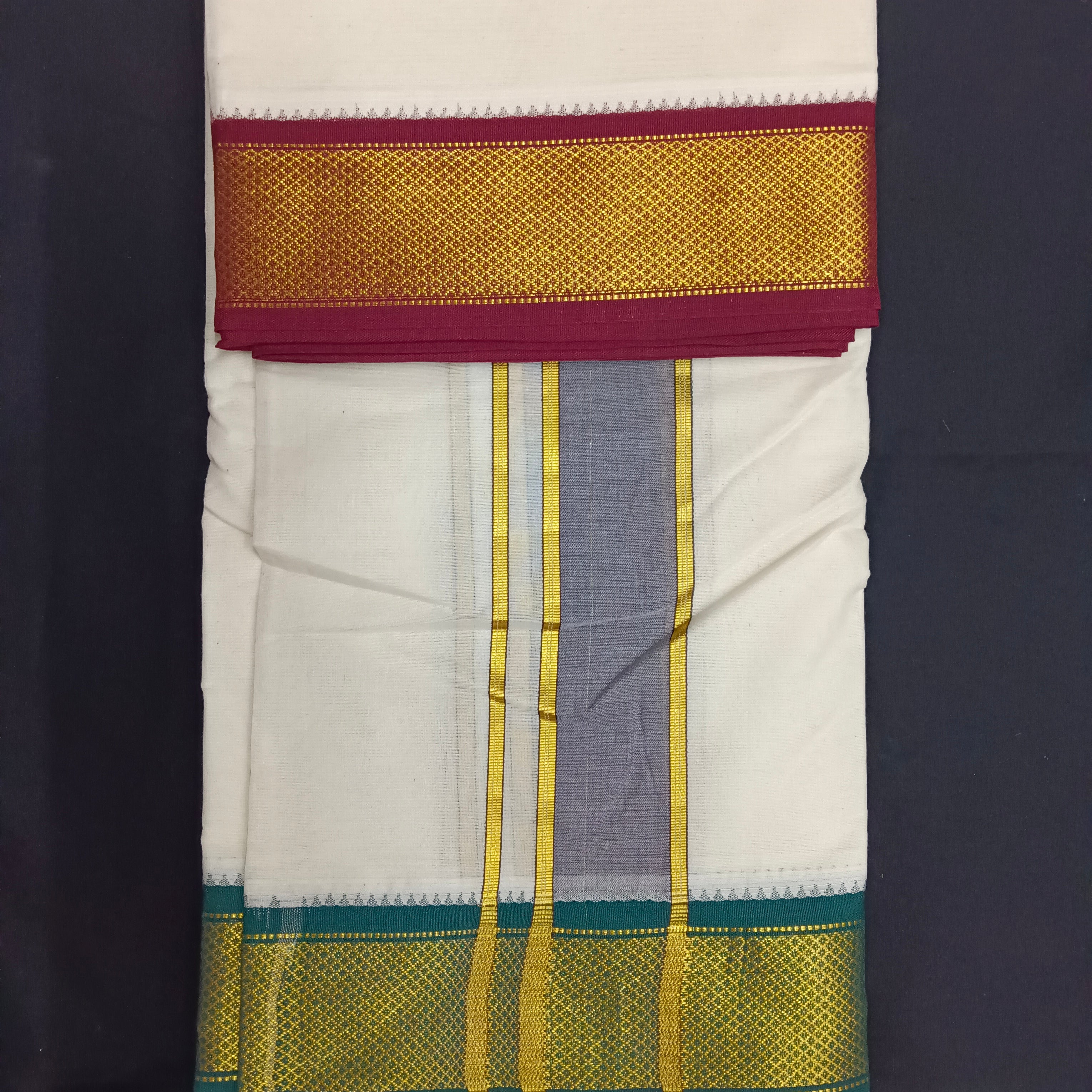 Pure cotton Muhurtham dhoti 10*6 13kann