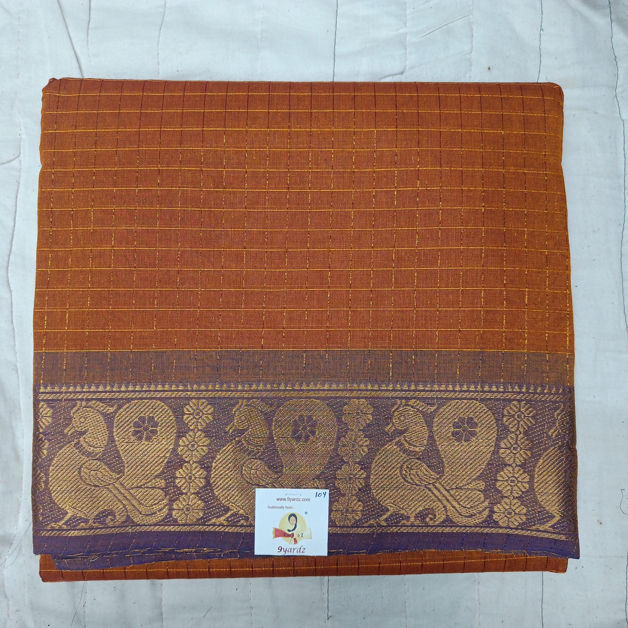 Arupukottai cotton checked 10 yards madisar